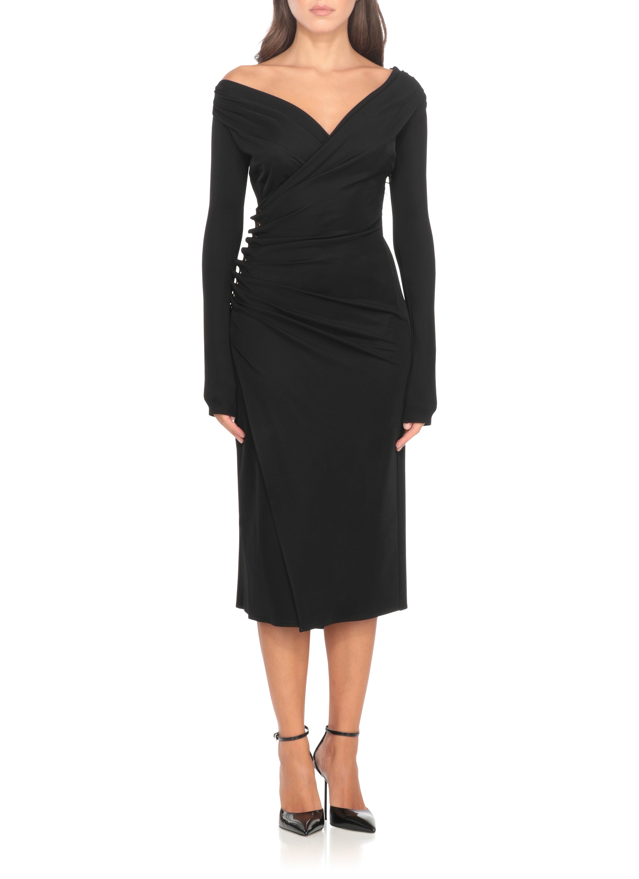 Elisabetta Franchi Dresses Black Viscose Elastane