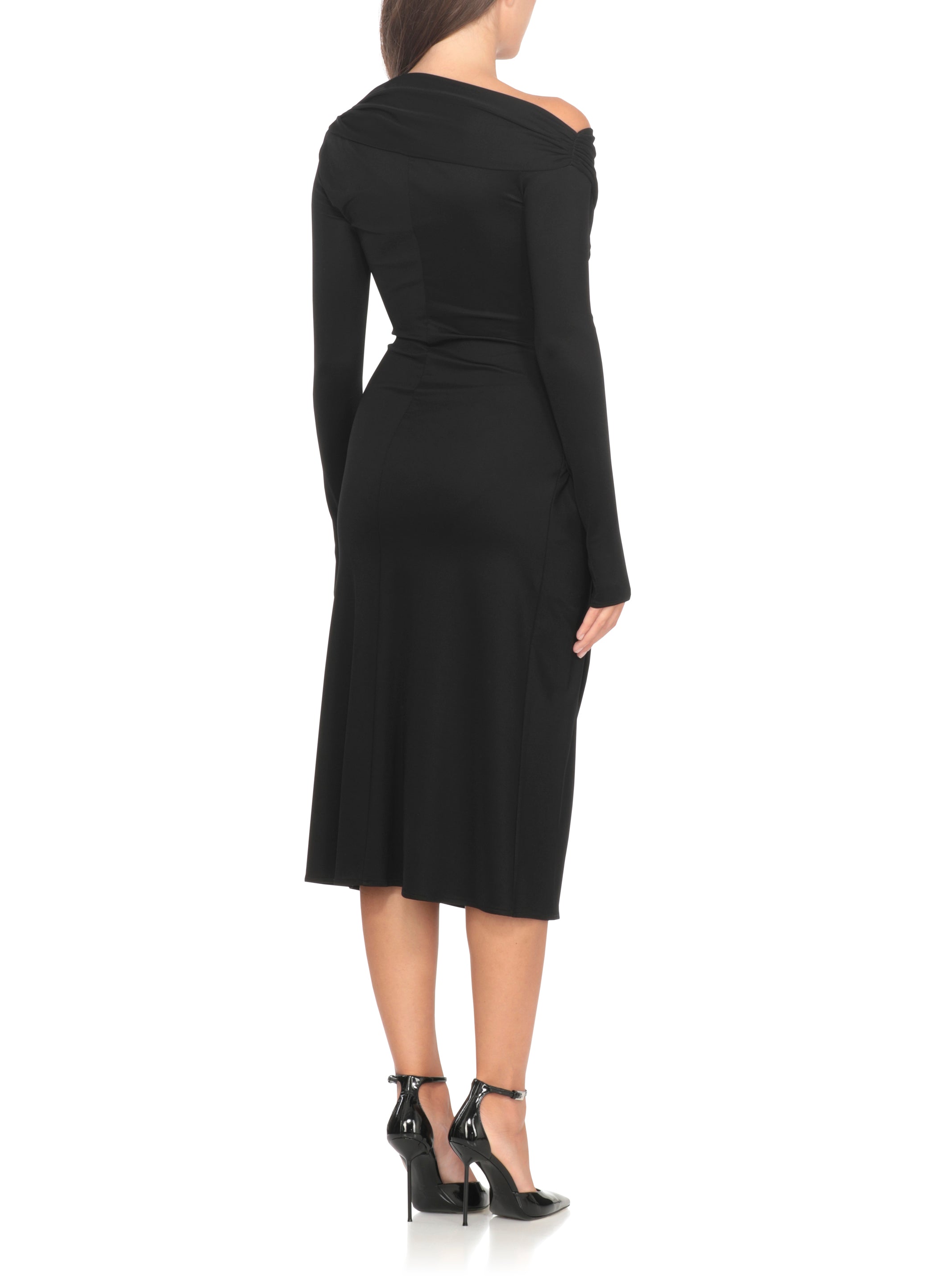 Elisabetta Franchi Dresses Black Viscose Elastane