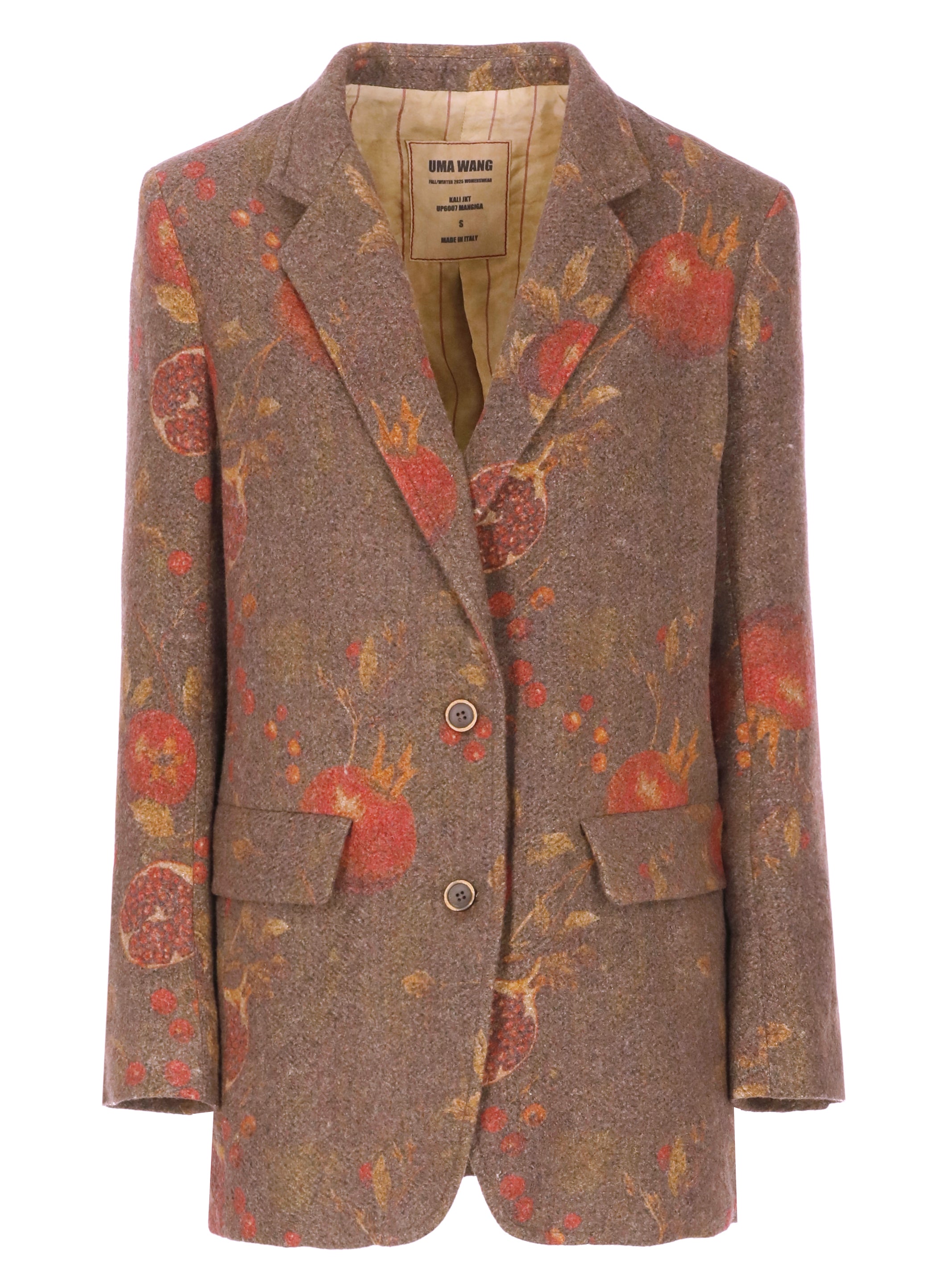 Uma Wang Jackets Brown Virgin Wool Linen Polyamide