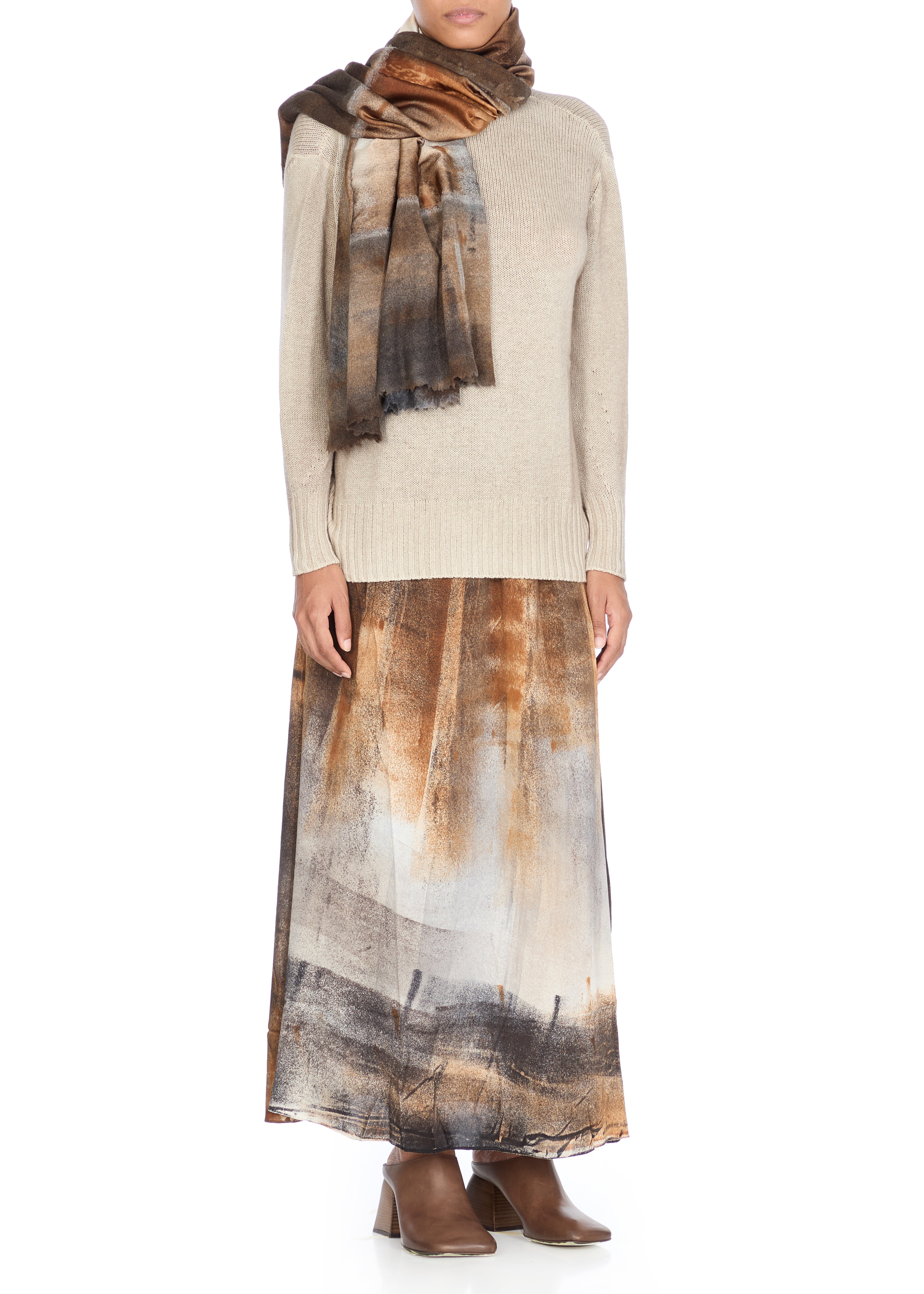 Avant Toi Scarfs Brown