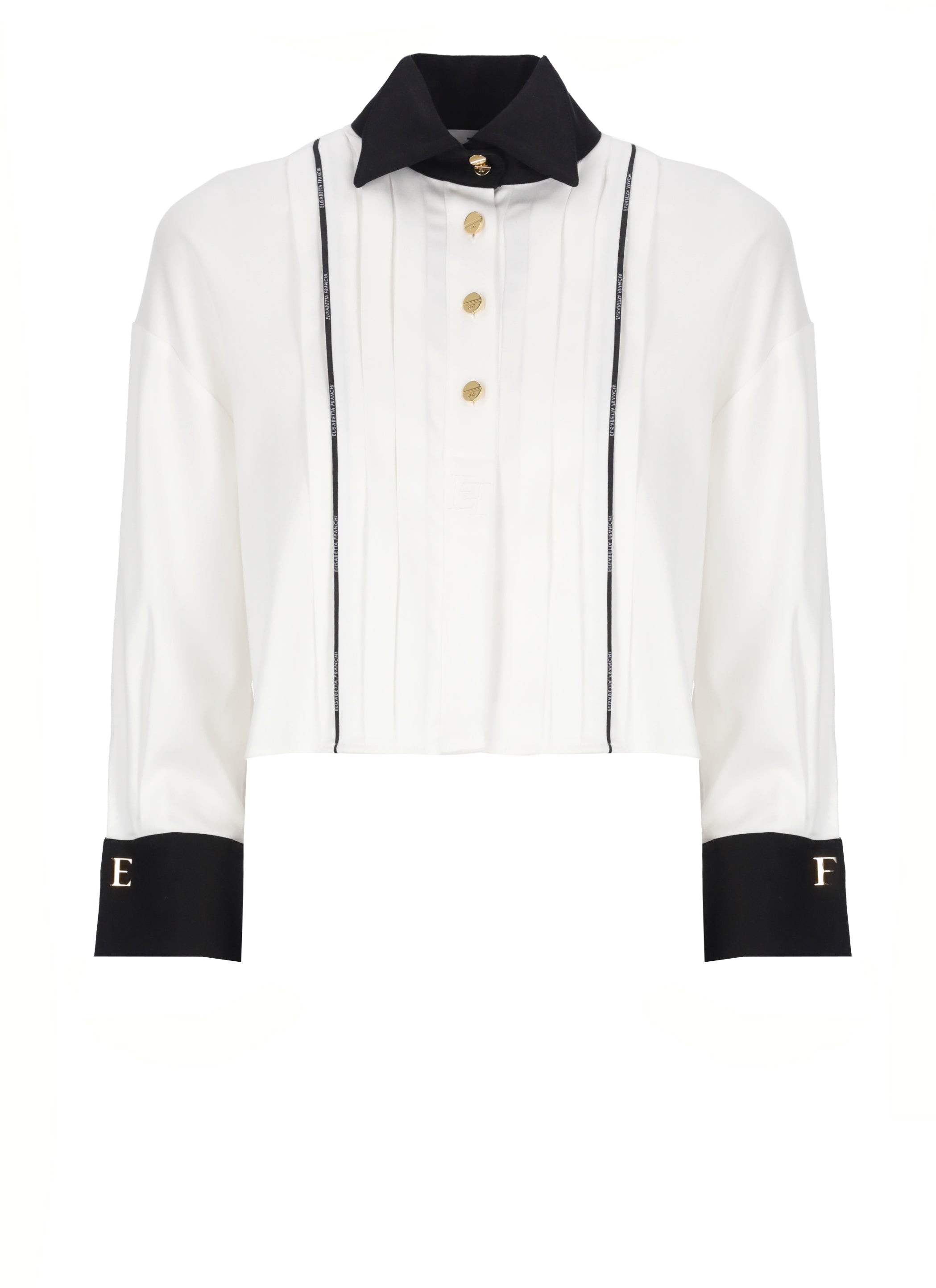 Elisabetta Franchi Shirts White Lyocell Elastane