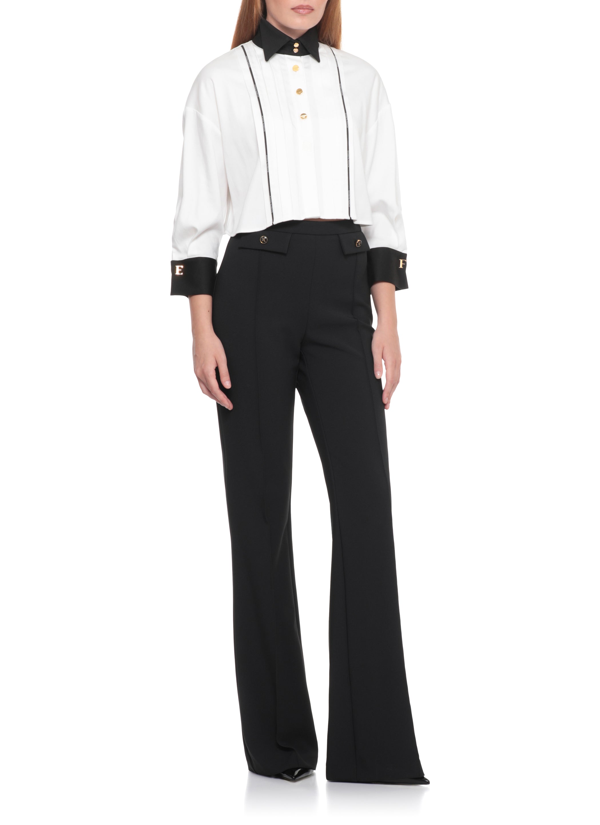 Elisabetta Franchi Shirts White Lyocell Elastane