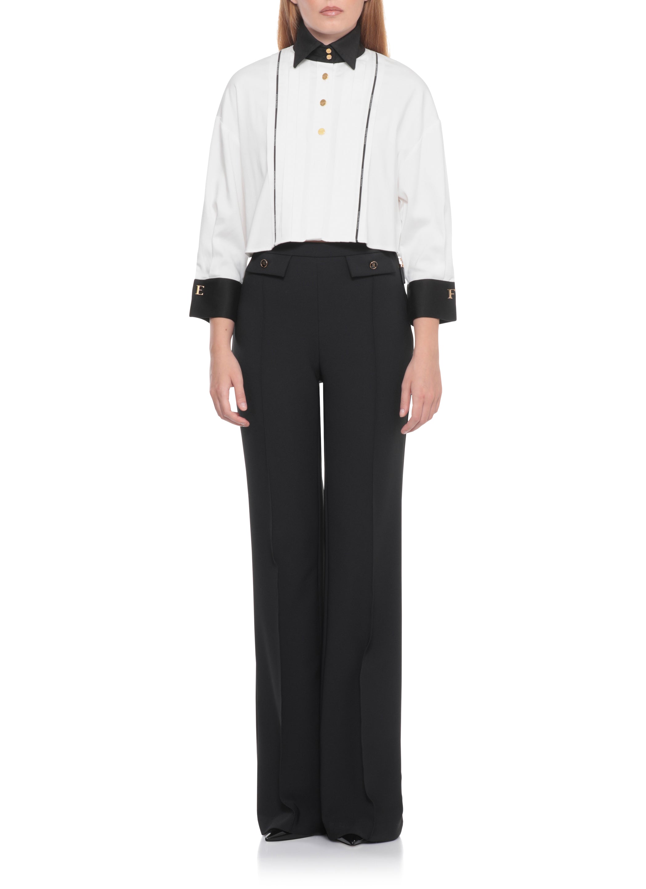 Elisabetta Franchi Shirts White Lyocell Elastane