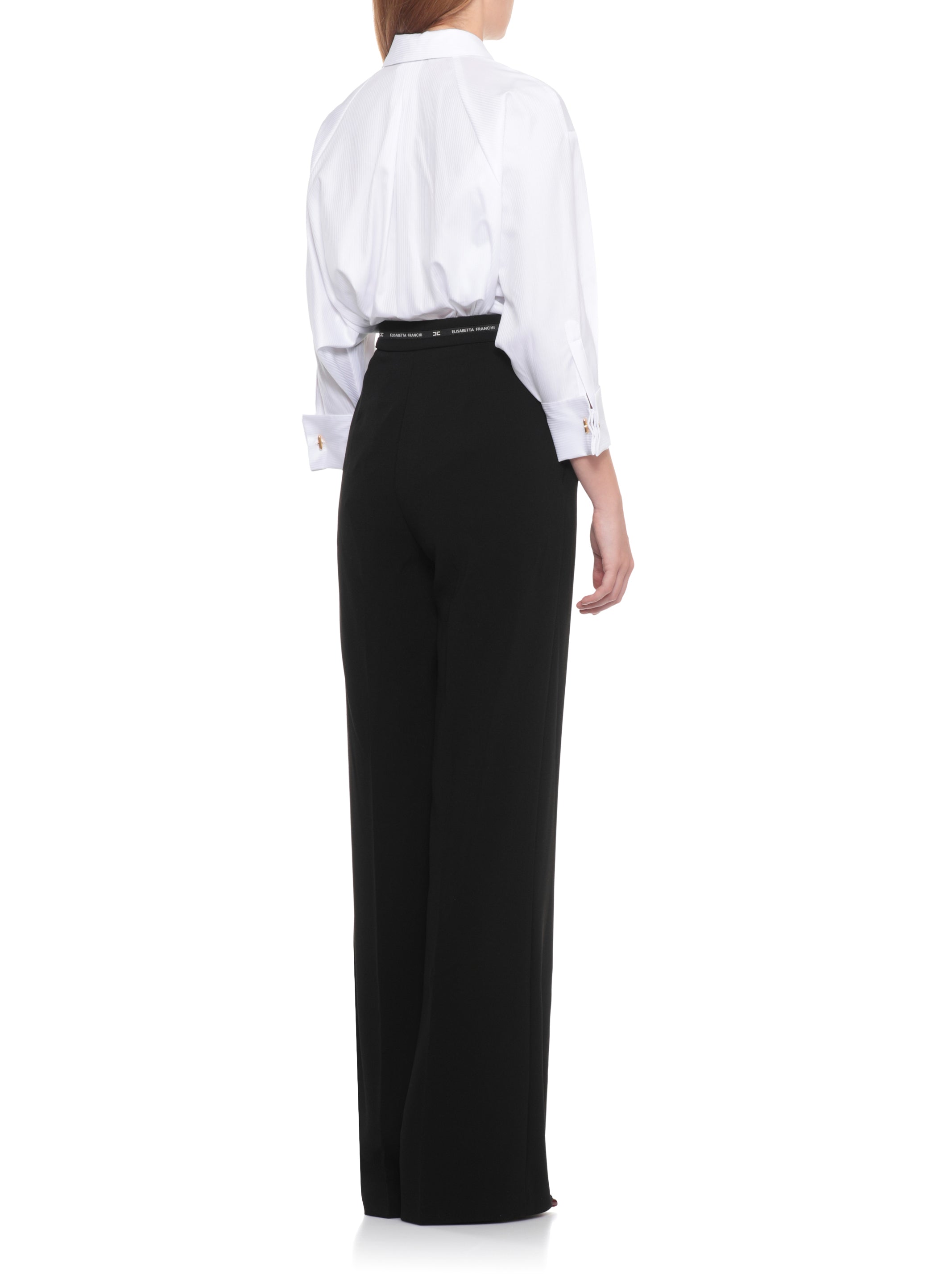 Elisabetta Franchi Dresses White Cotone Inserti: Seta