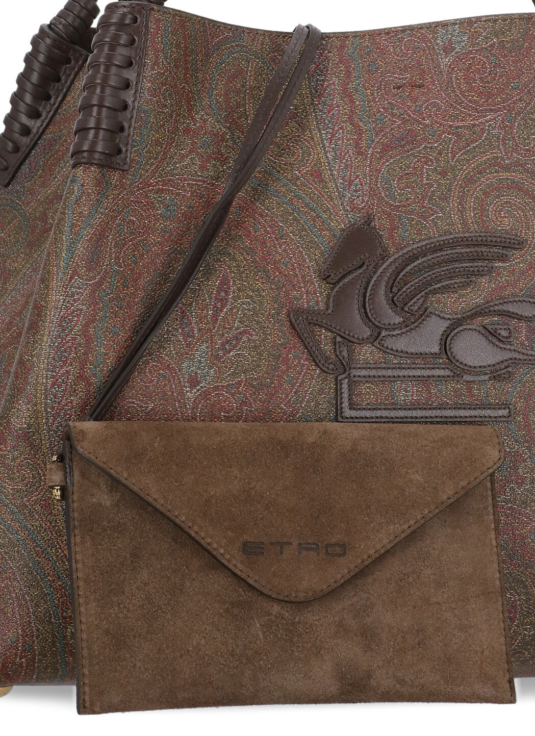 Etro Bags Brown Cotton Inside: Cowhide