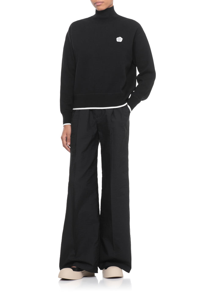 Kenzo Sweaters Black Wool Cotton Nylon Elastane