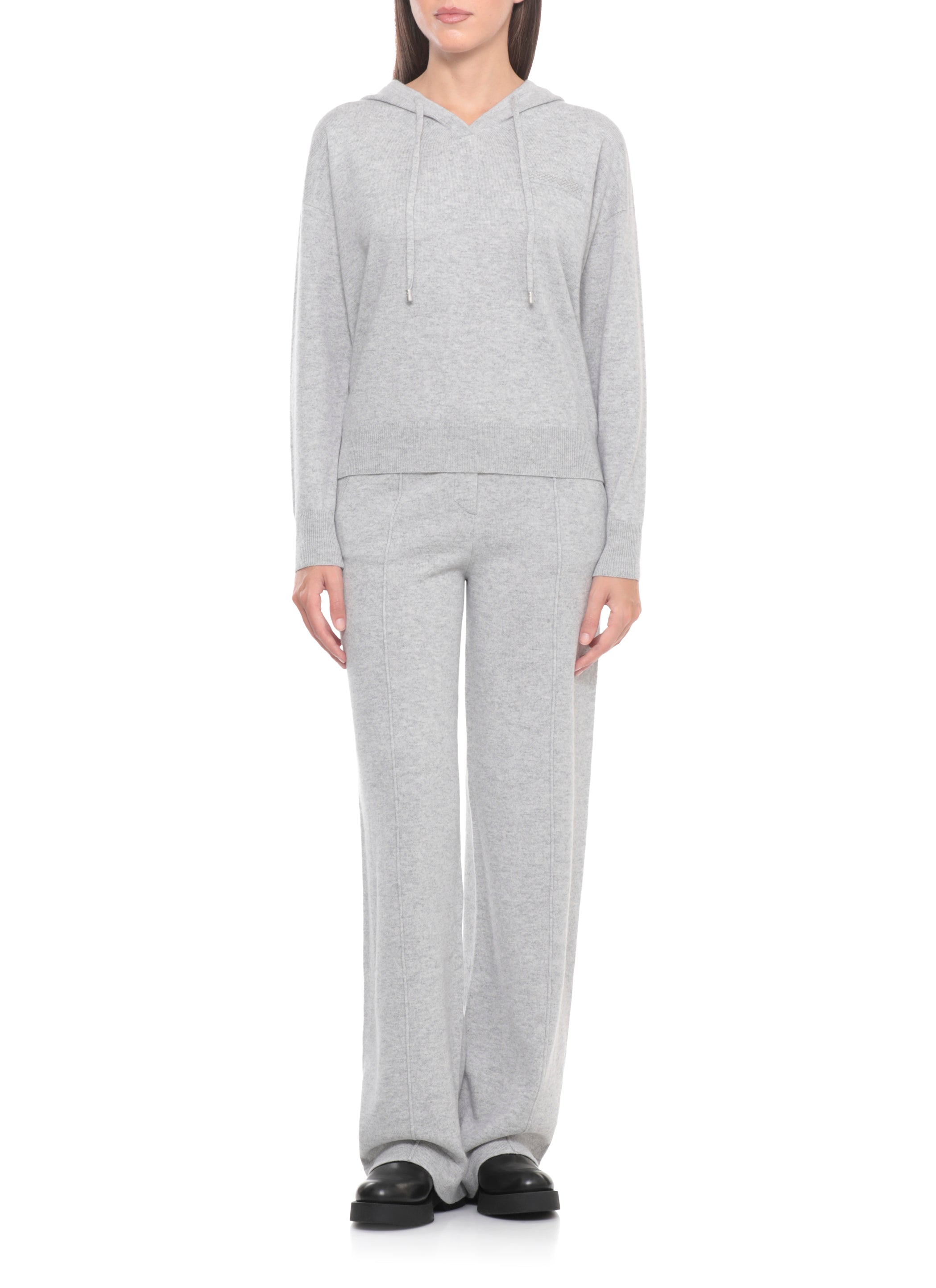 Peserico Sweaters Grey Virgin Wool Silk Cashmere