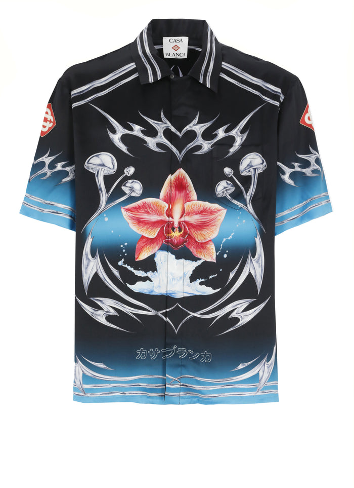 Casablanca Shirts Black Silk