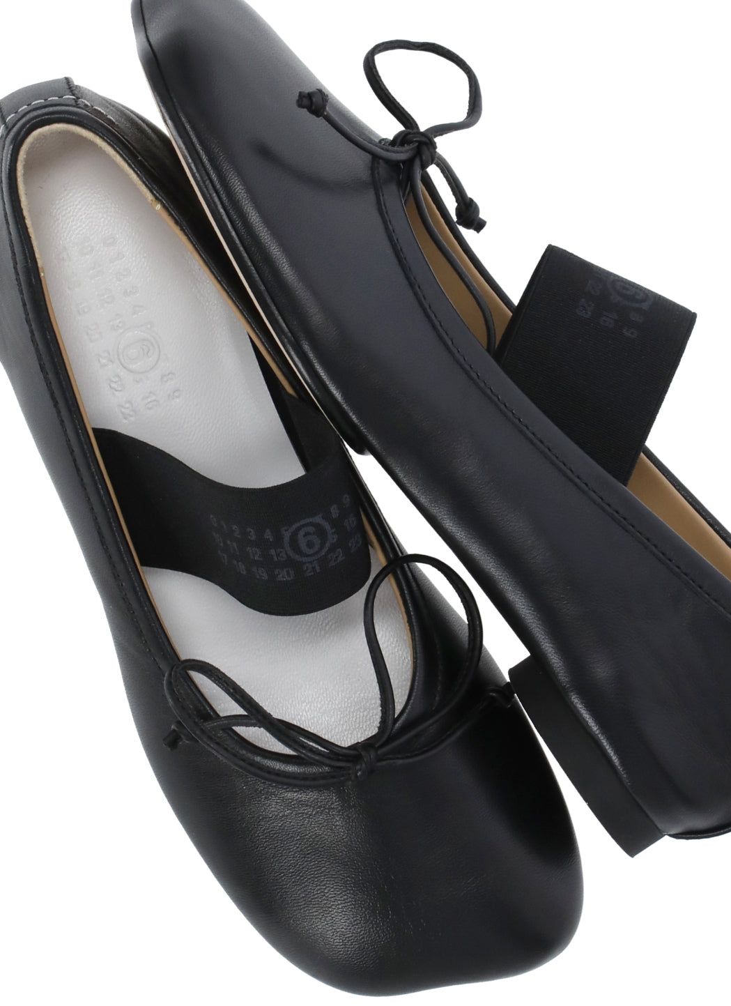 Mm6 Maison Margiela Flat Shoes Black