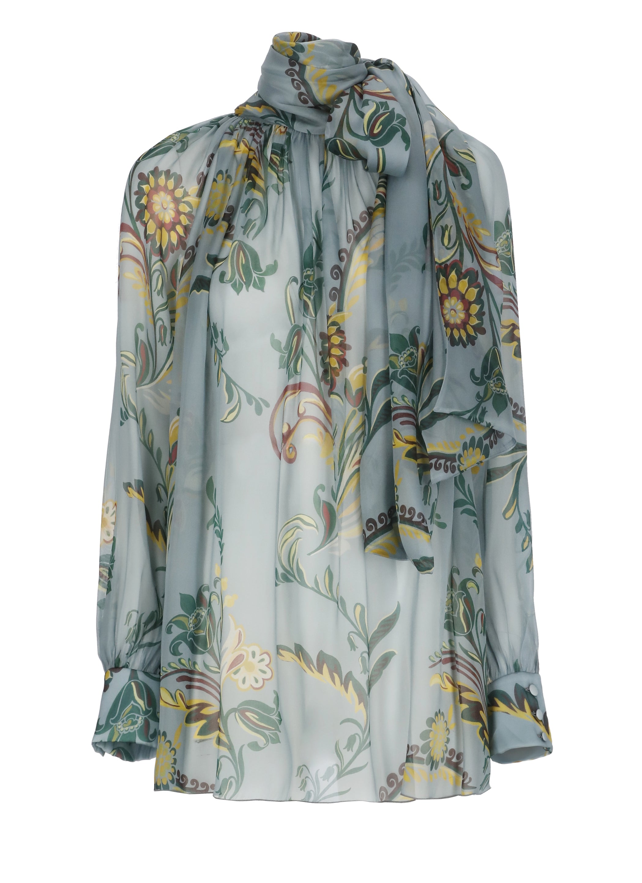Etro Shirts Blue Silk