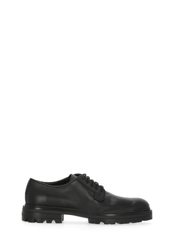 Hogan Flat shoes Black Cowhide Sole: Rubber