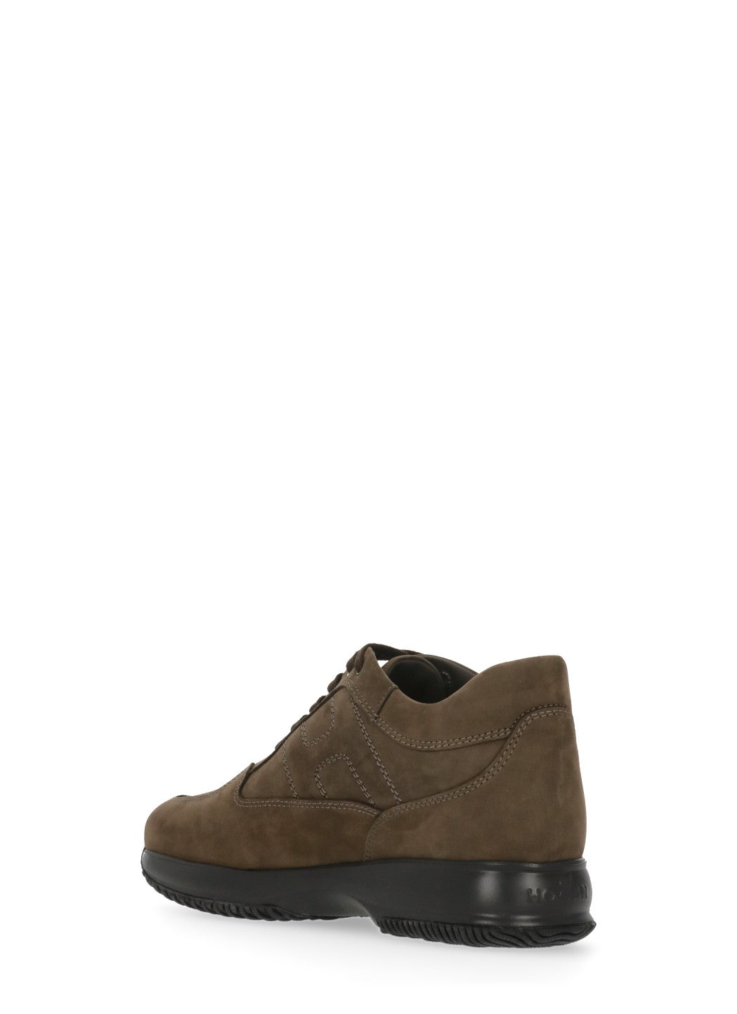 Hogan Sneakers Brown Calf Leather Sole: Rubber