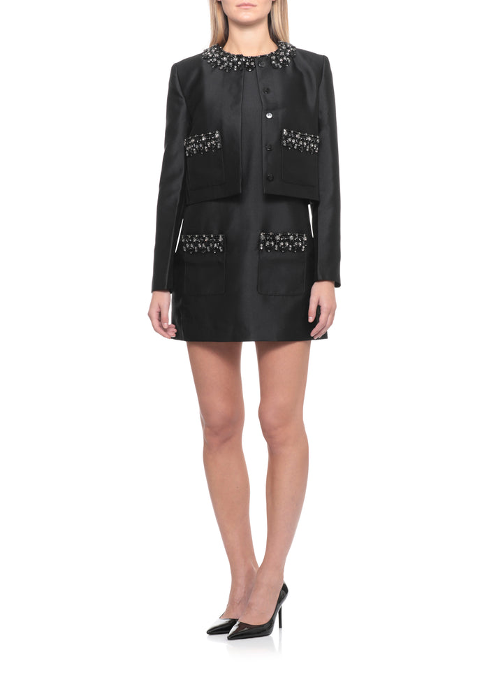 Self Portrait Jackets Black Polyester Lining: Cupro