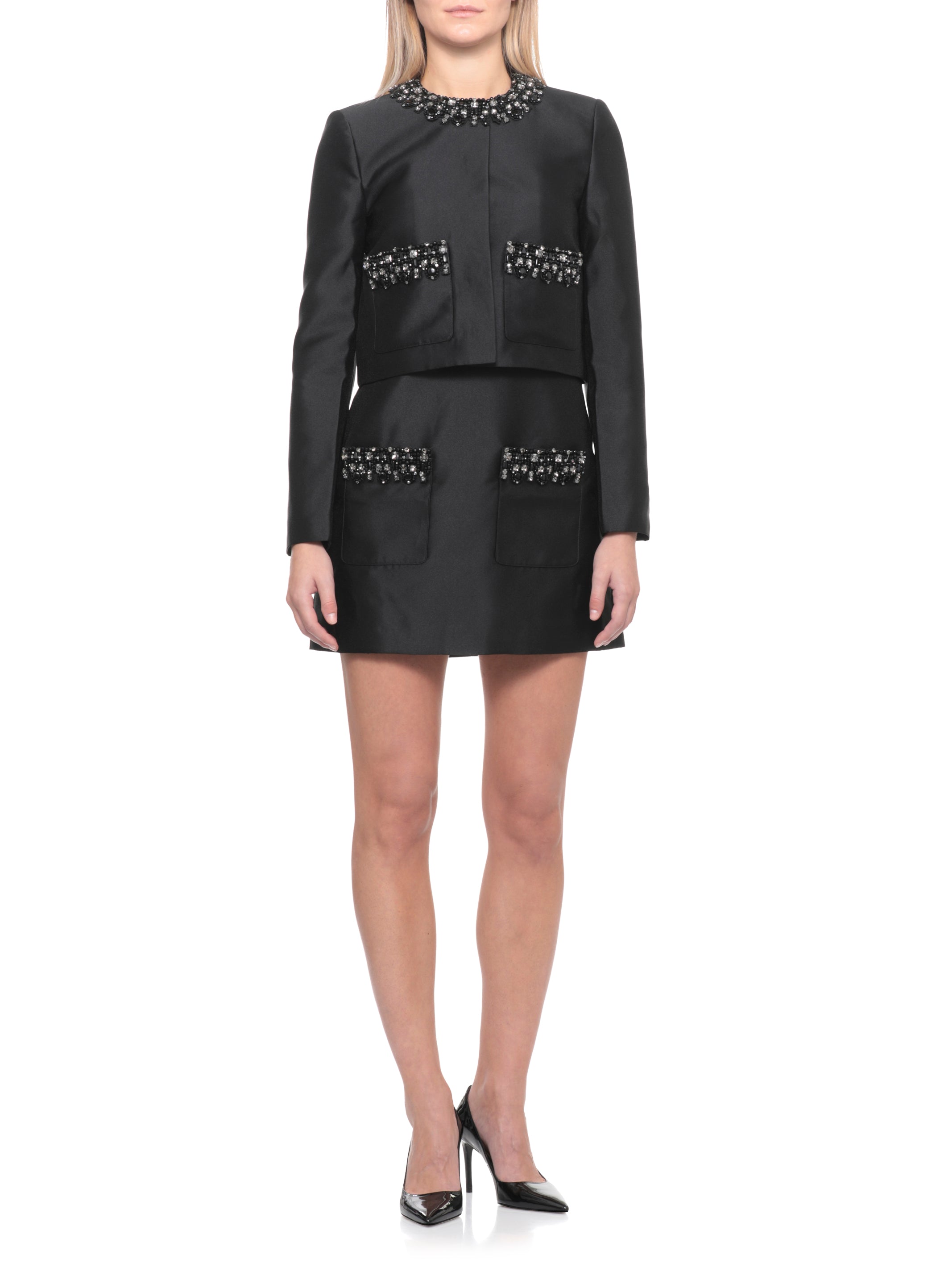 Self Portrait Jackets Black Polyester Lining: Cupro