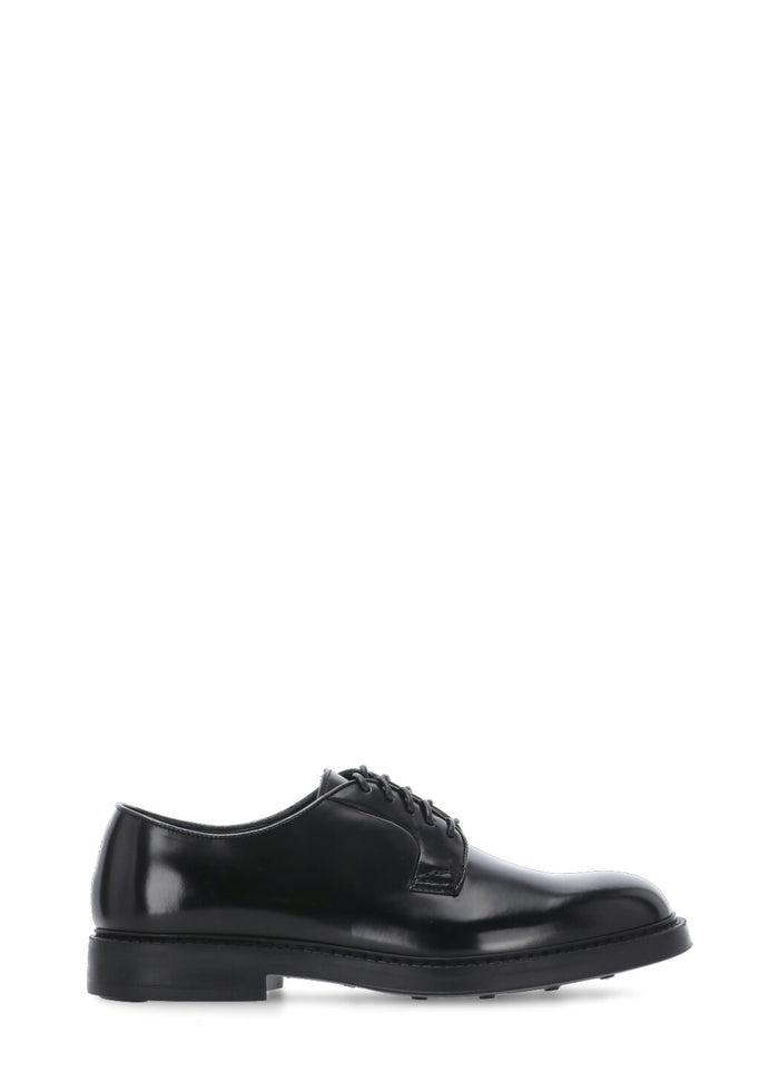 Doucals Flat Shoes Black Cowhide Sole: Rubber