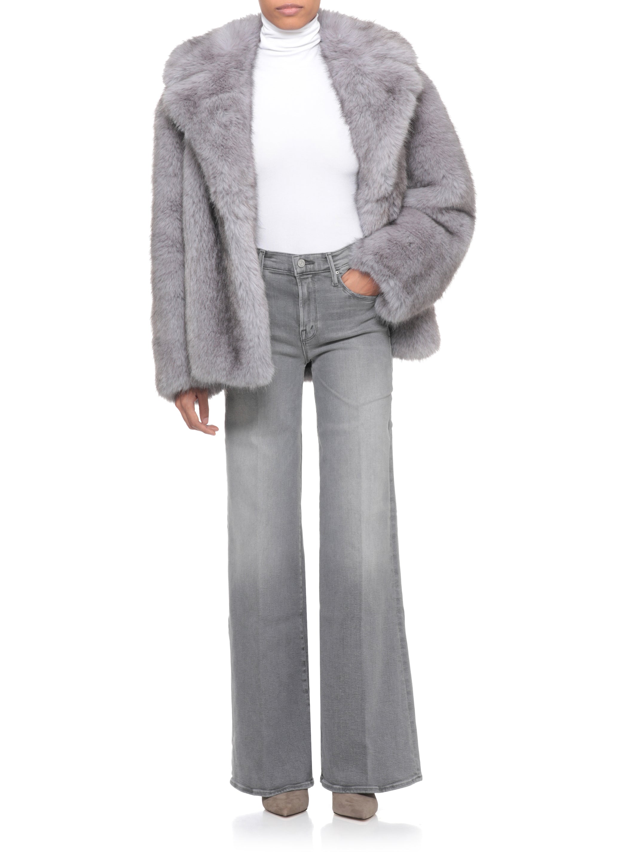 Stand Studio Coats Grey Polyester
