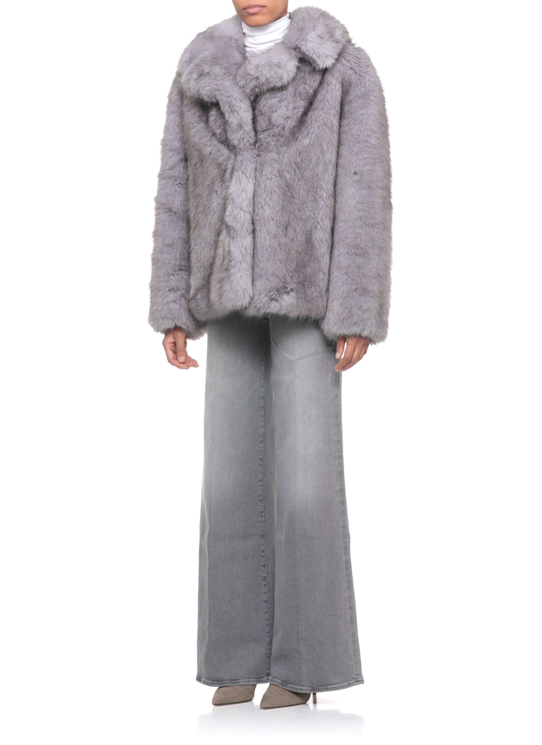 Stand Studio Coats Grey Polyester