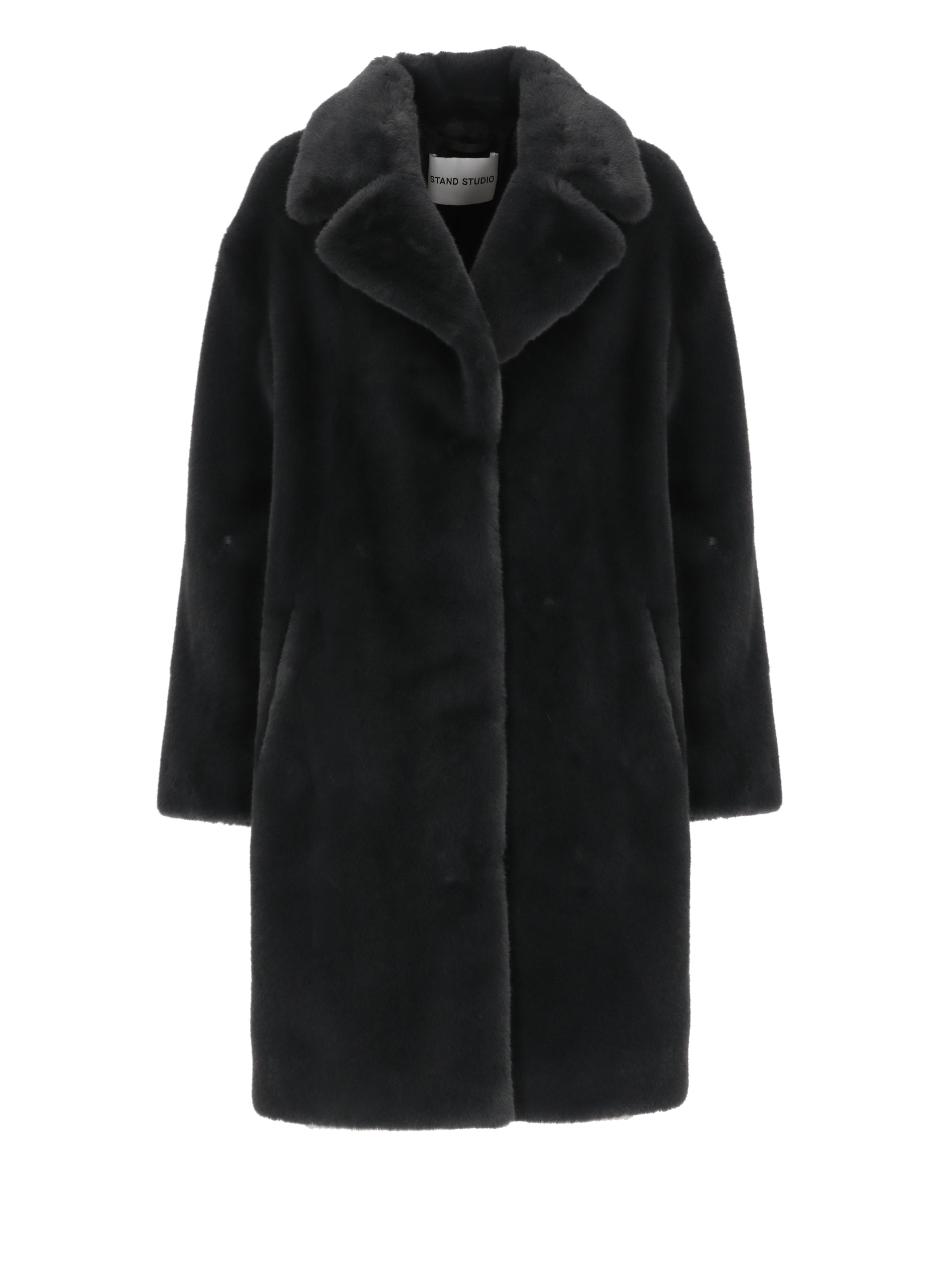 Stand Studio Coats Grey Polyester