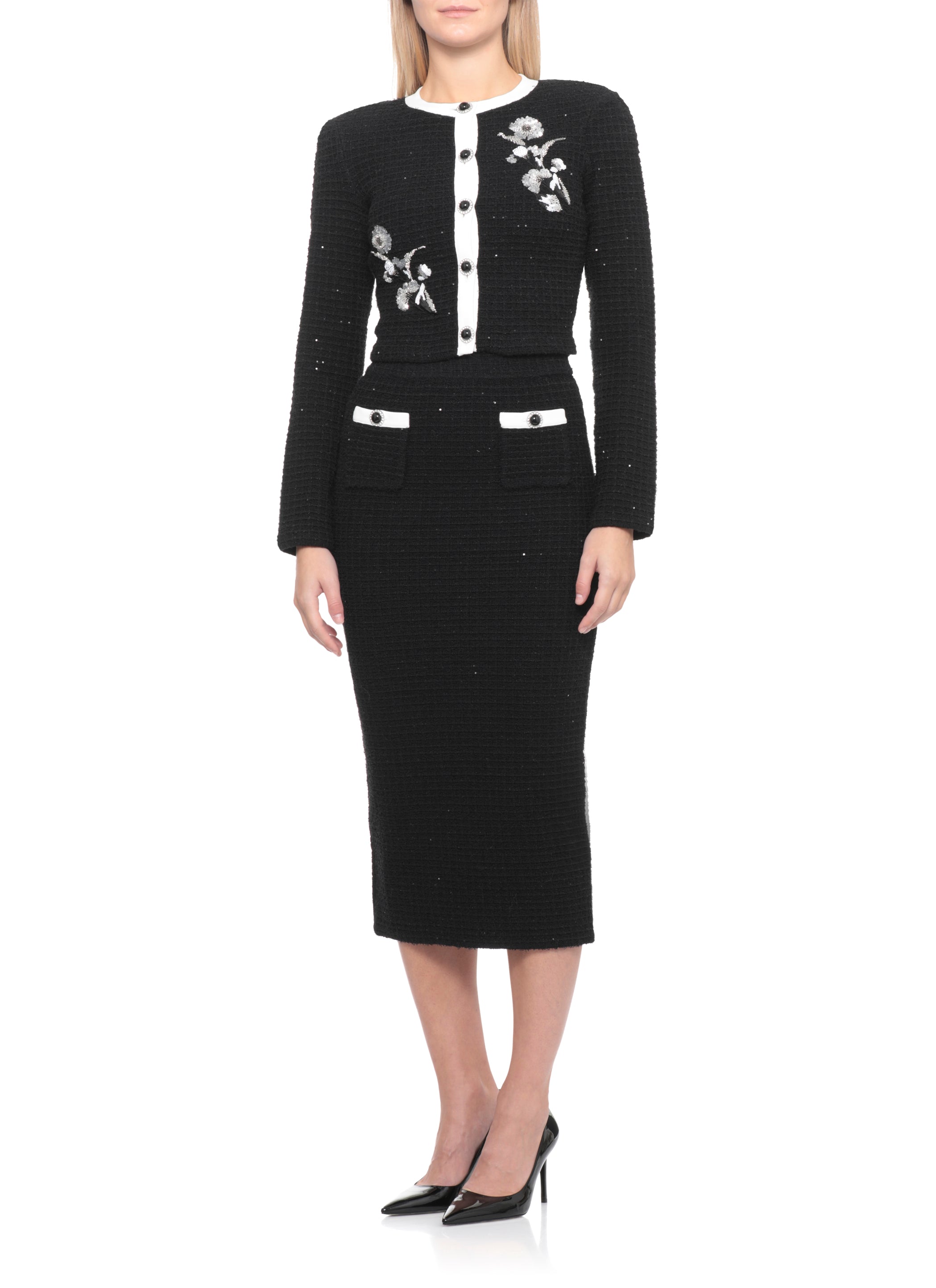 Self Portrait Jackets Black Polyester Cotton Polyamide