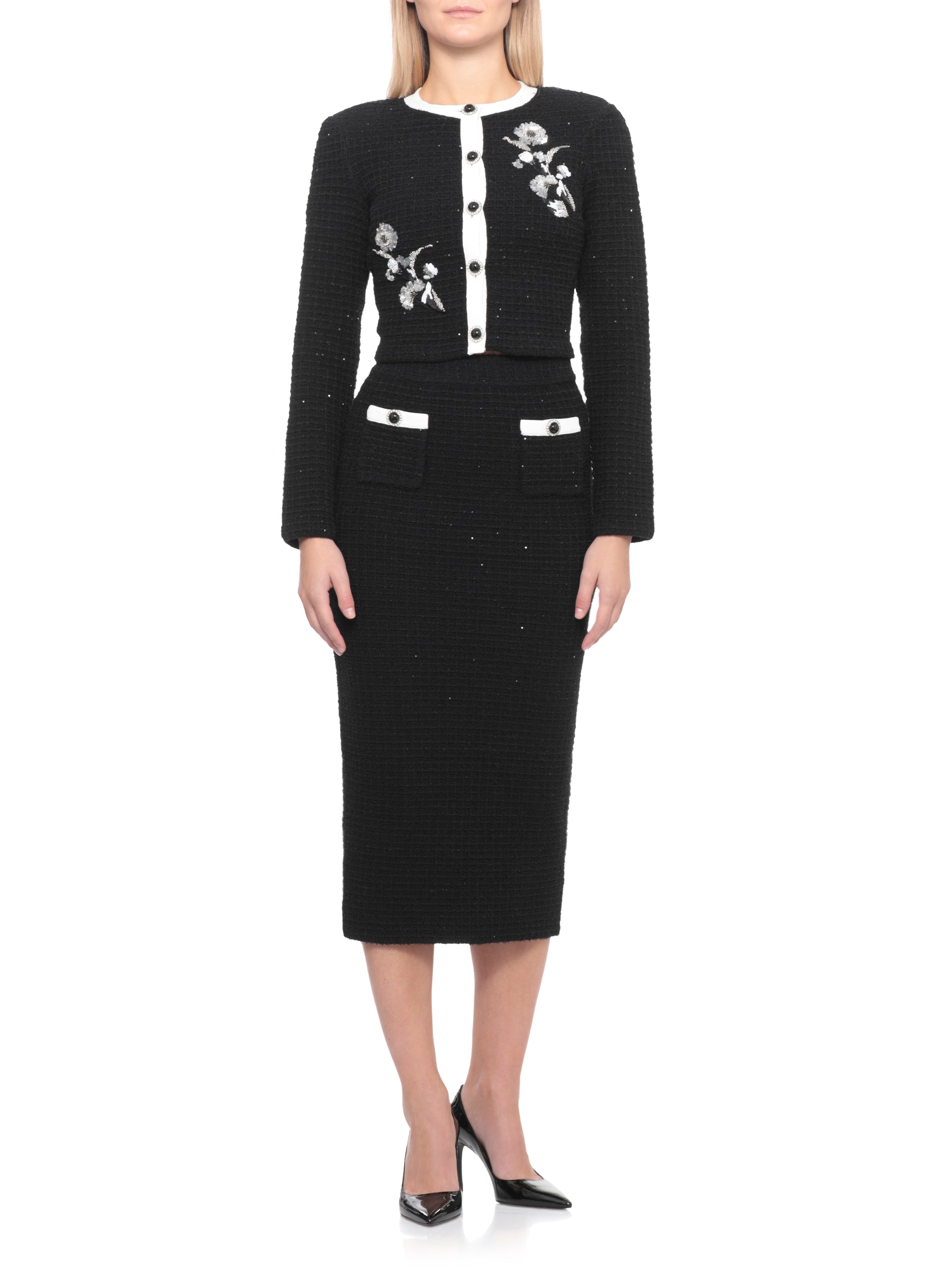 Self Portrait Jackets Black Polyester Cotton Polyamide