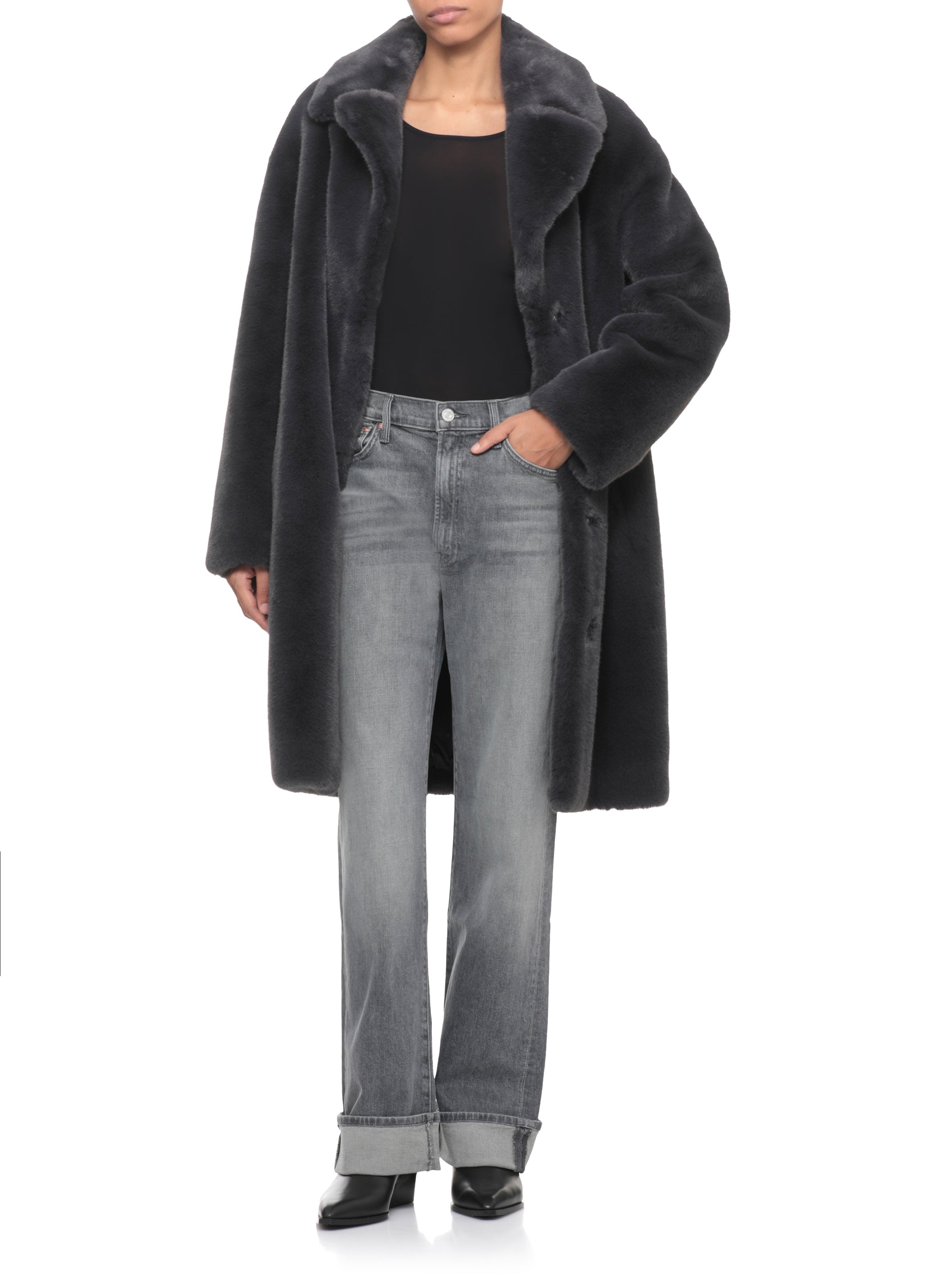 Mother Jeans Grey Cotton Elastane