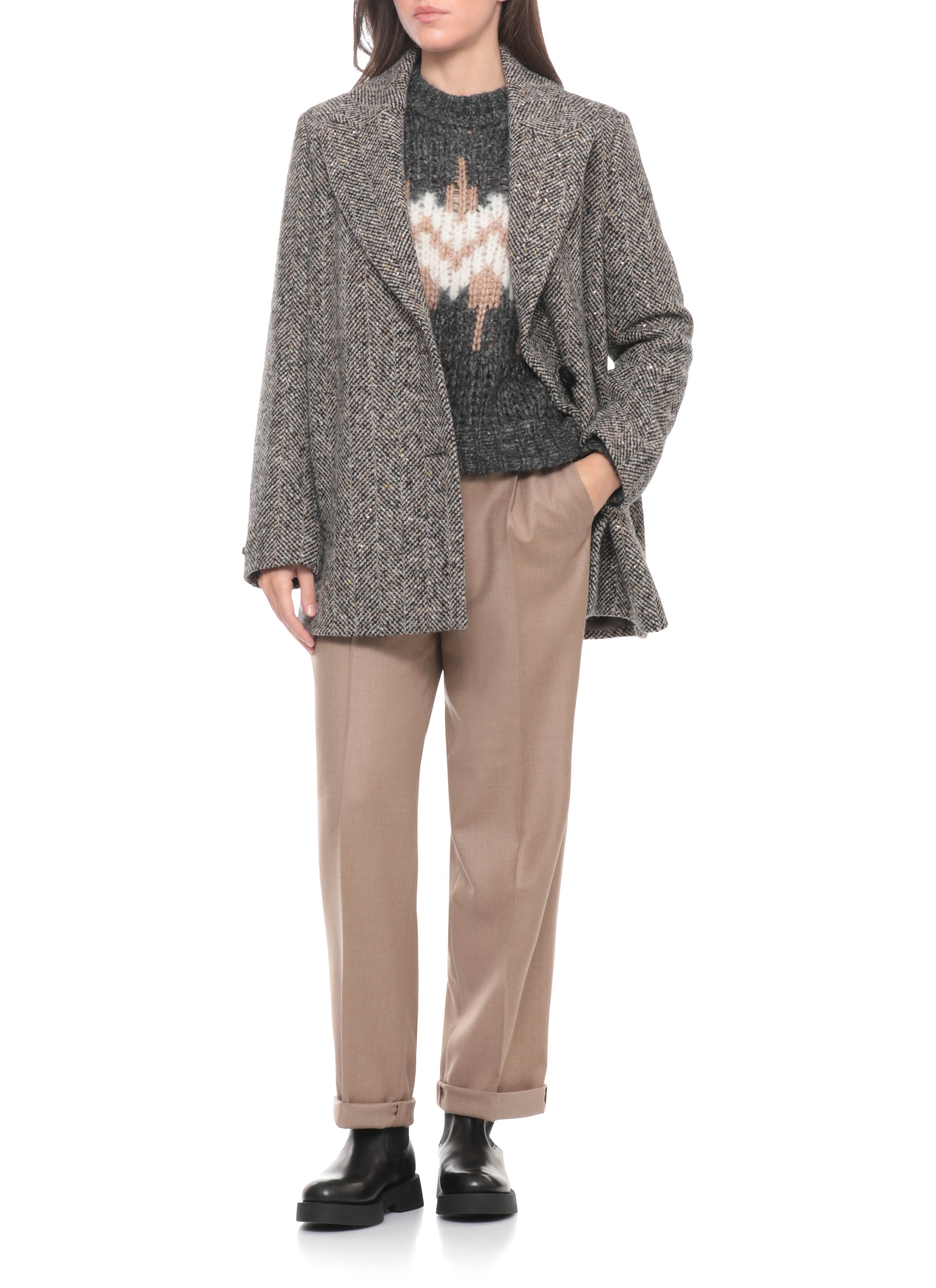 Peserico Sweaters Grey