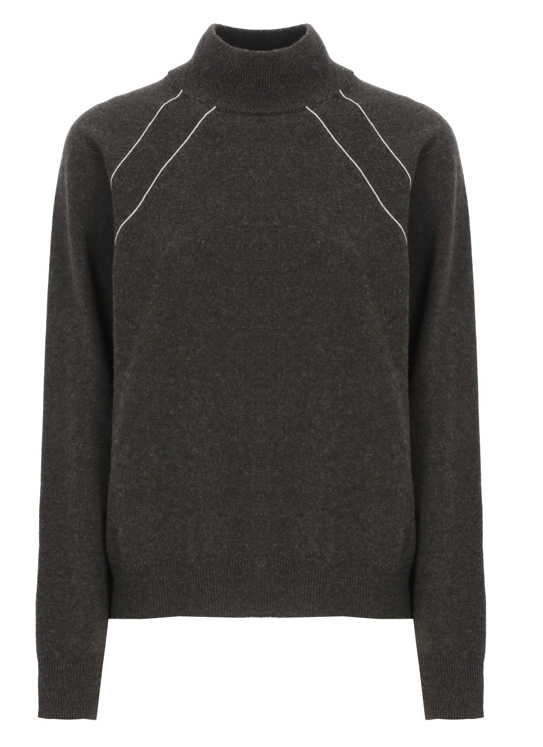 Peserico Sweaters Brown Wool Silk Cashmere