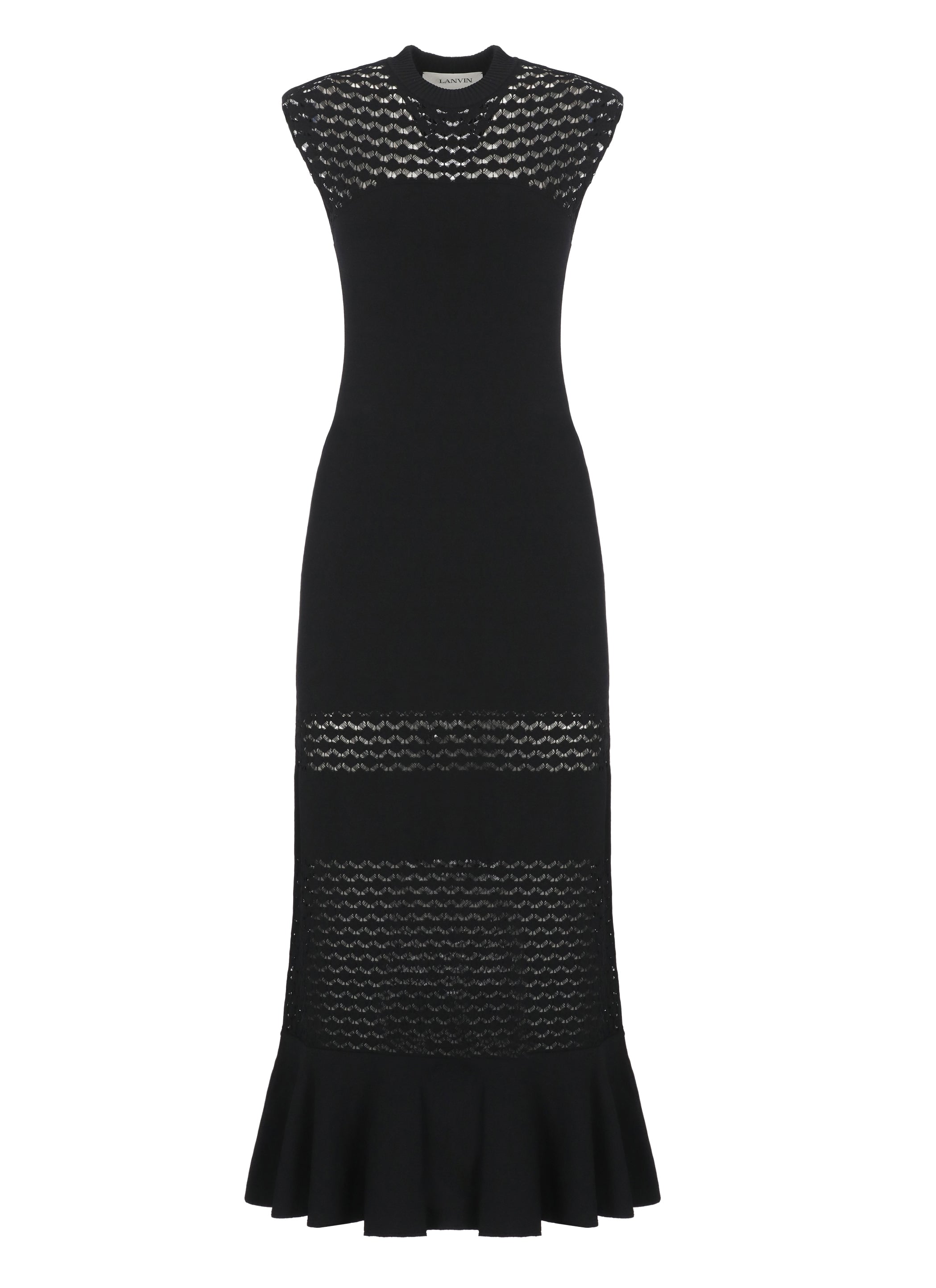Lanvin Dresses Black Viscose Polyester