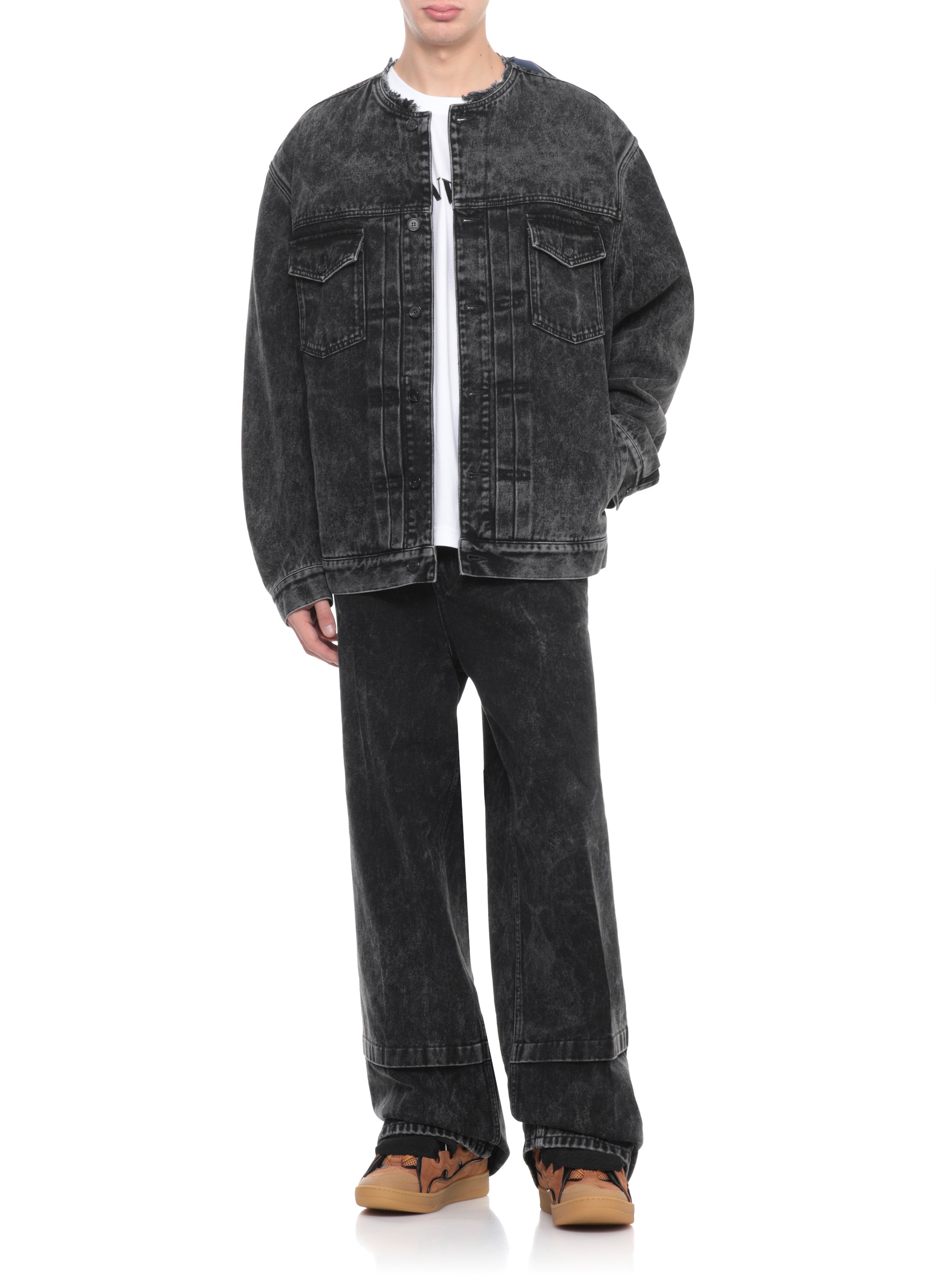 Lanvin Coats Black Cotton