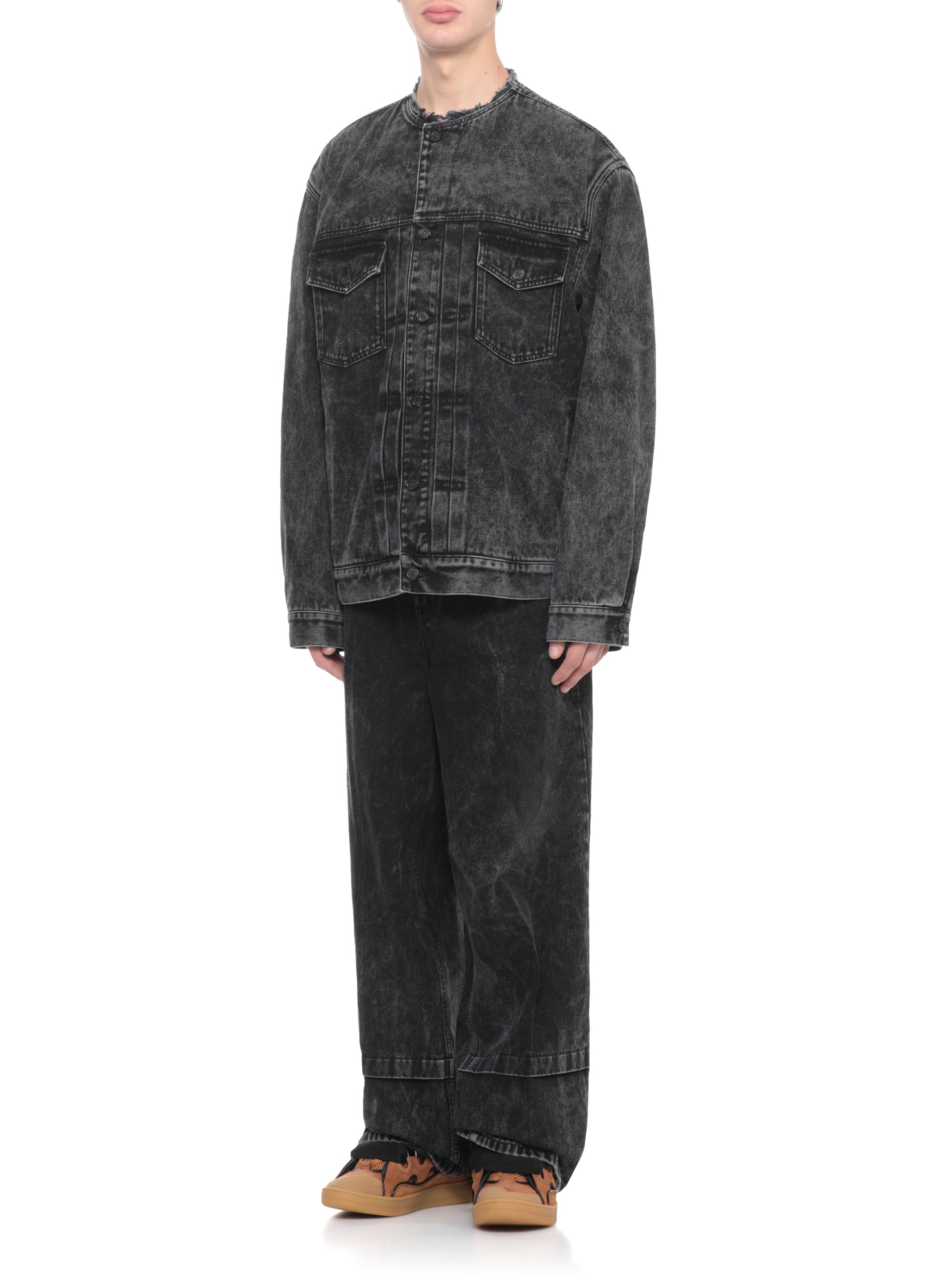 Lanvin Coats Black Cotton