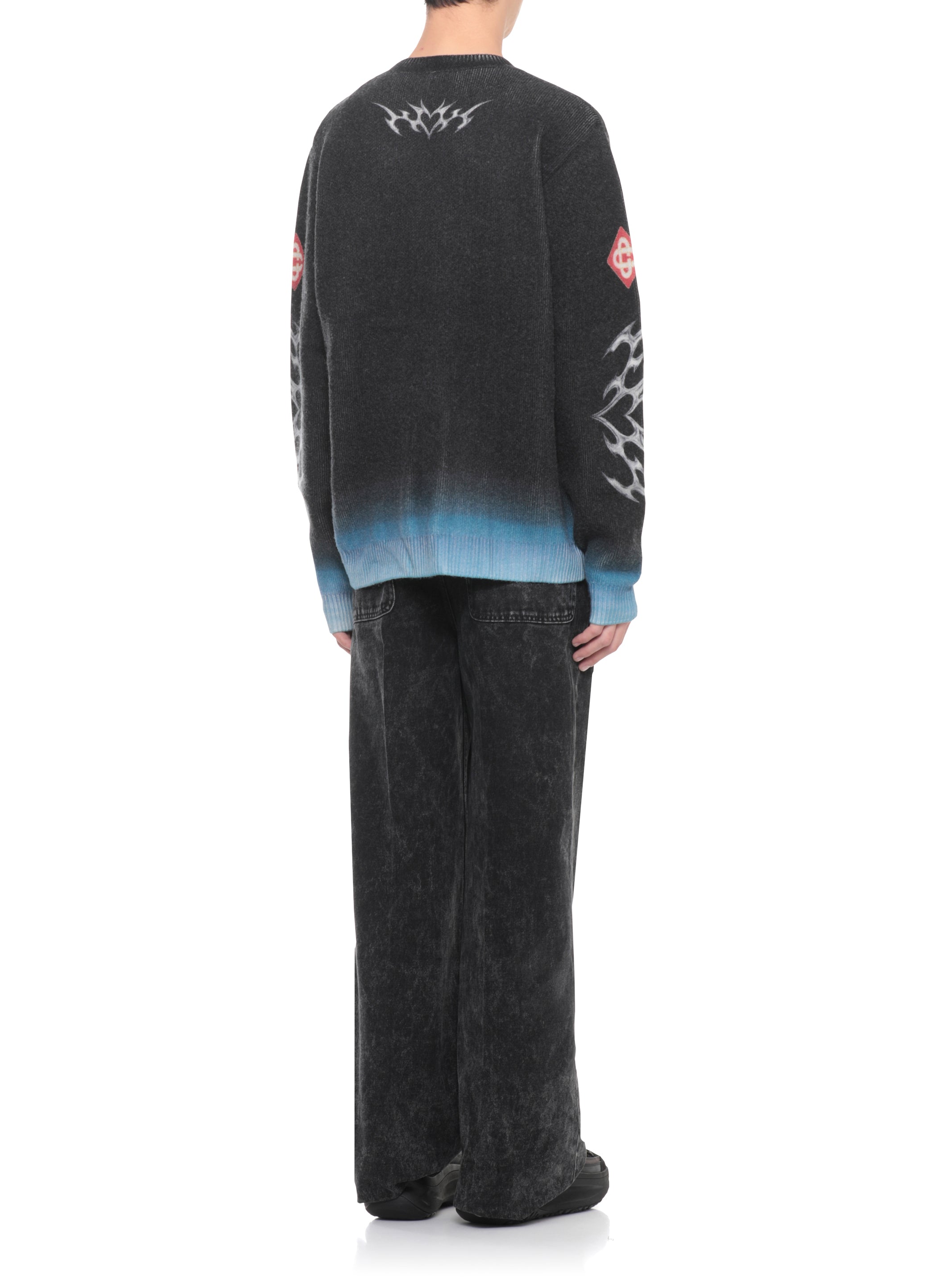 Casablanca Sweaters Black Wool Cachemire