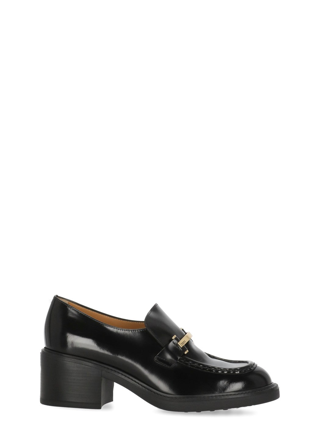 Tods With Heel Black Calf Leather