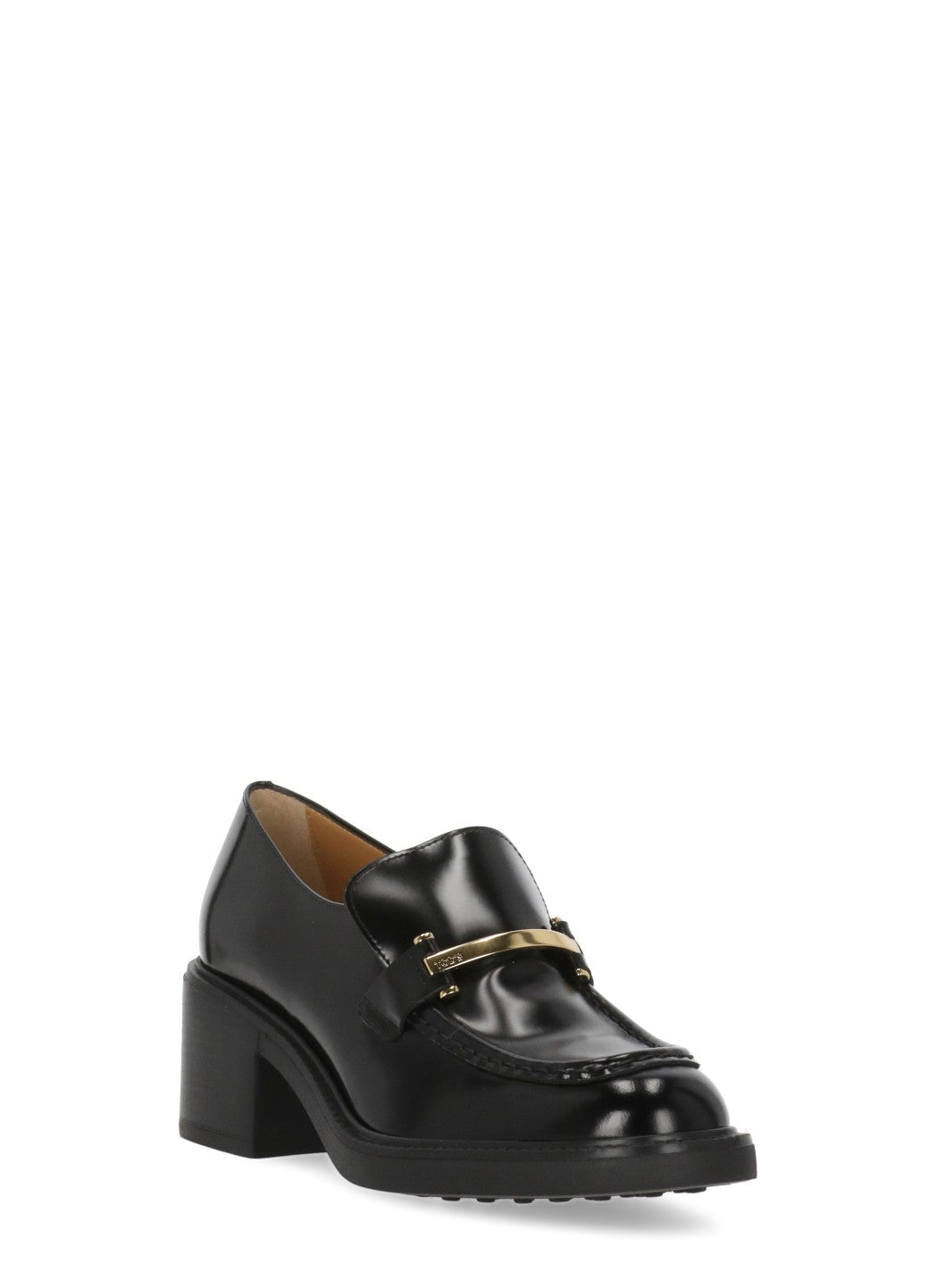 Tods With Heel Black Calf Leather