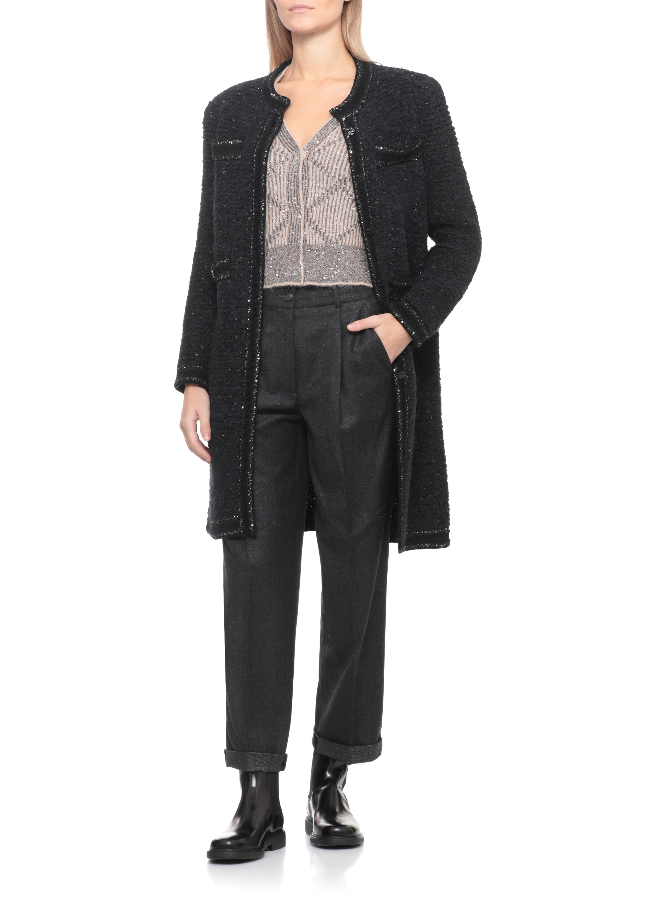 D.exterior Coats Black