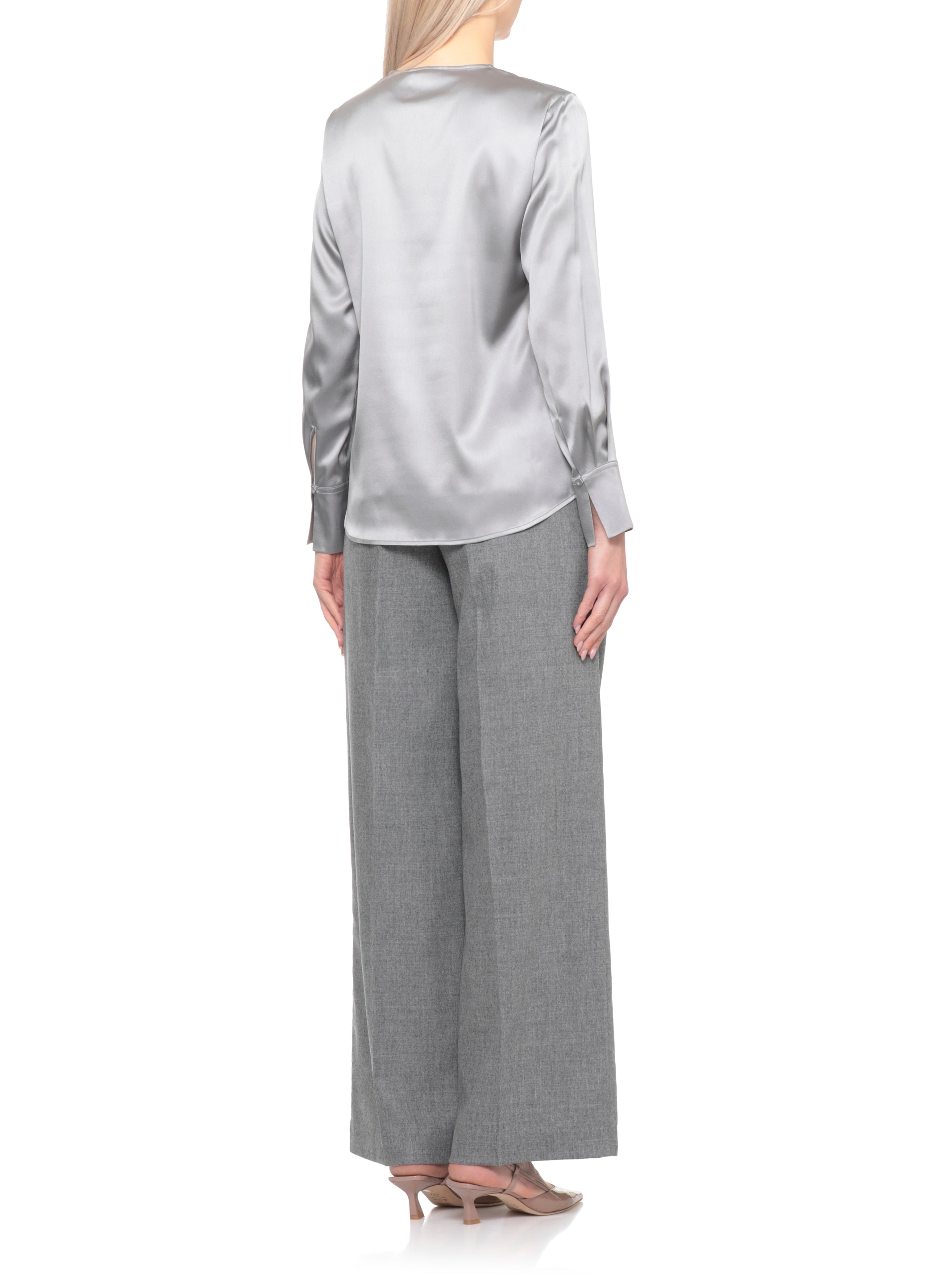 Peserico Shirts Grey Silk Elastane