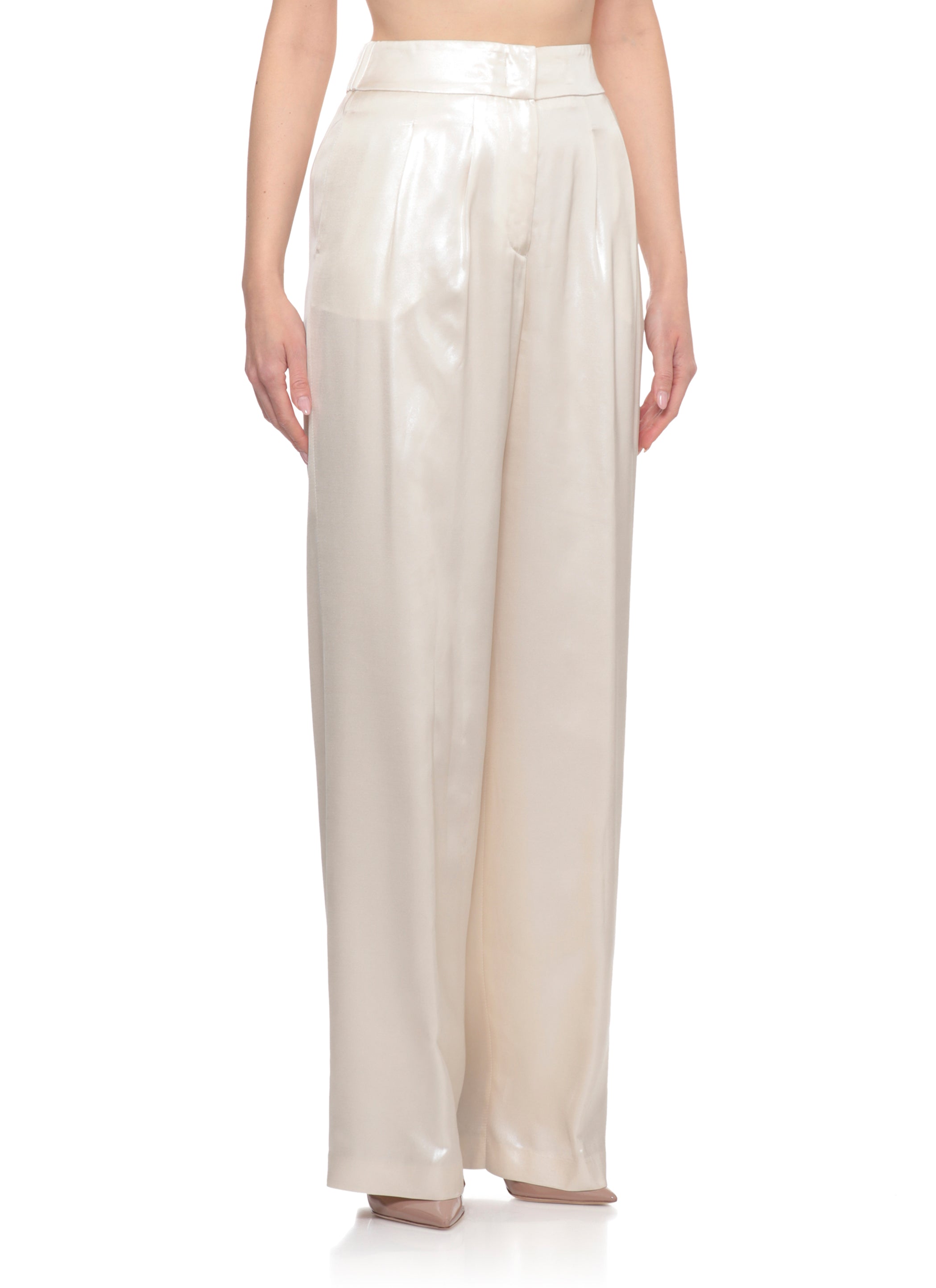 PESERICO AUREA Trousers Ivory Viscose