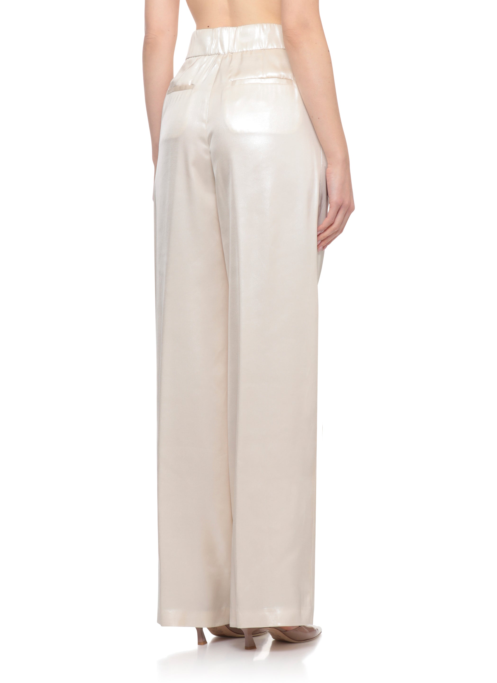 PESERICO AUREA Trousers Ivory Viscose