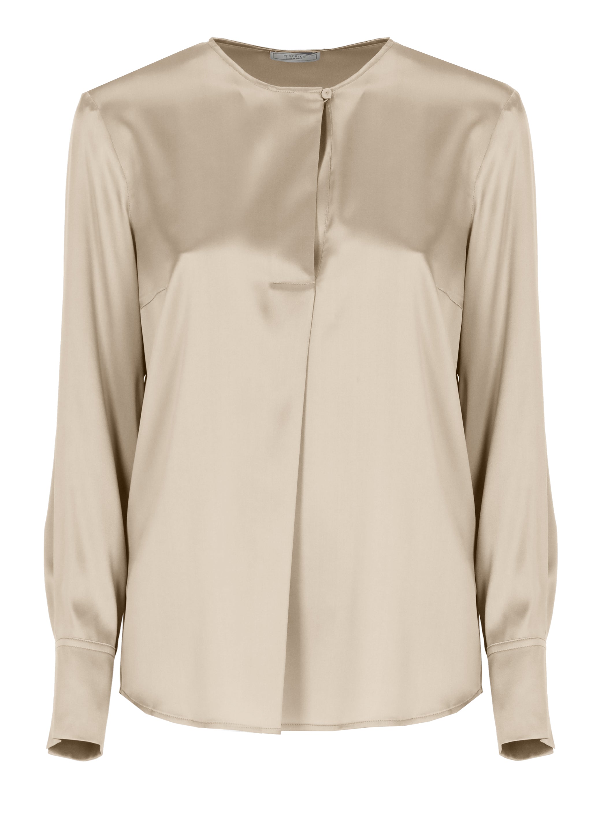 Peserico Shirts Beige Silk Elastane