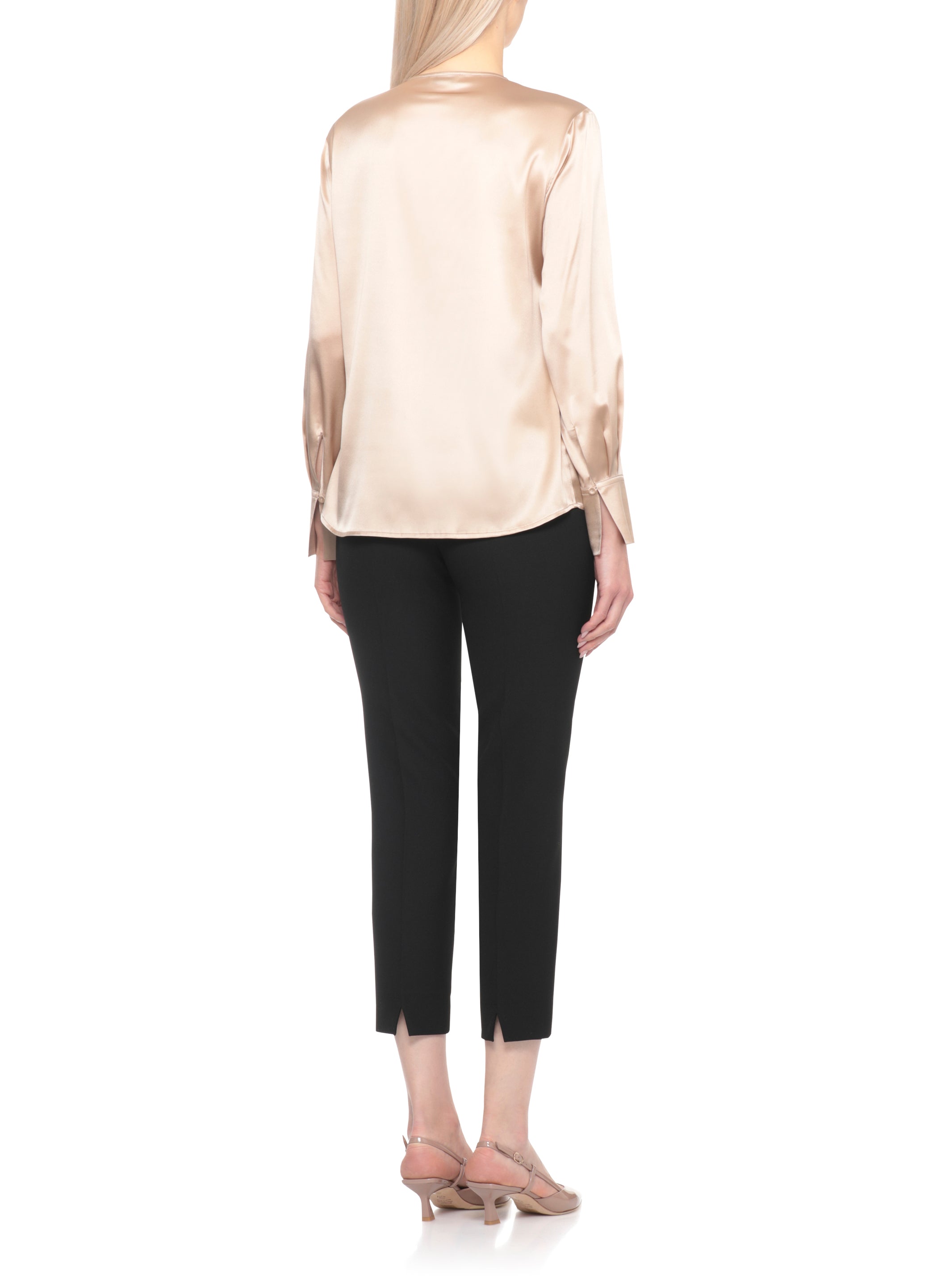 Peserico Shirts Beige Silk Elastane