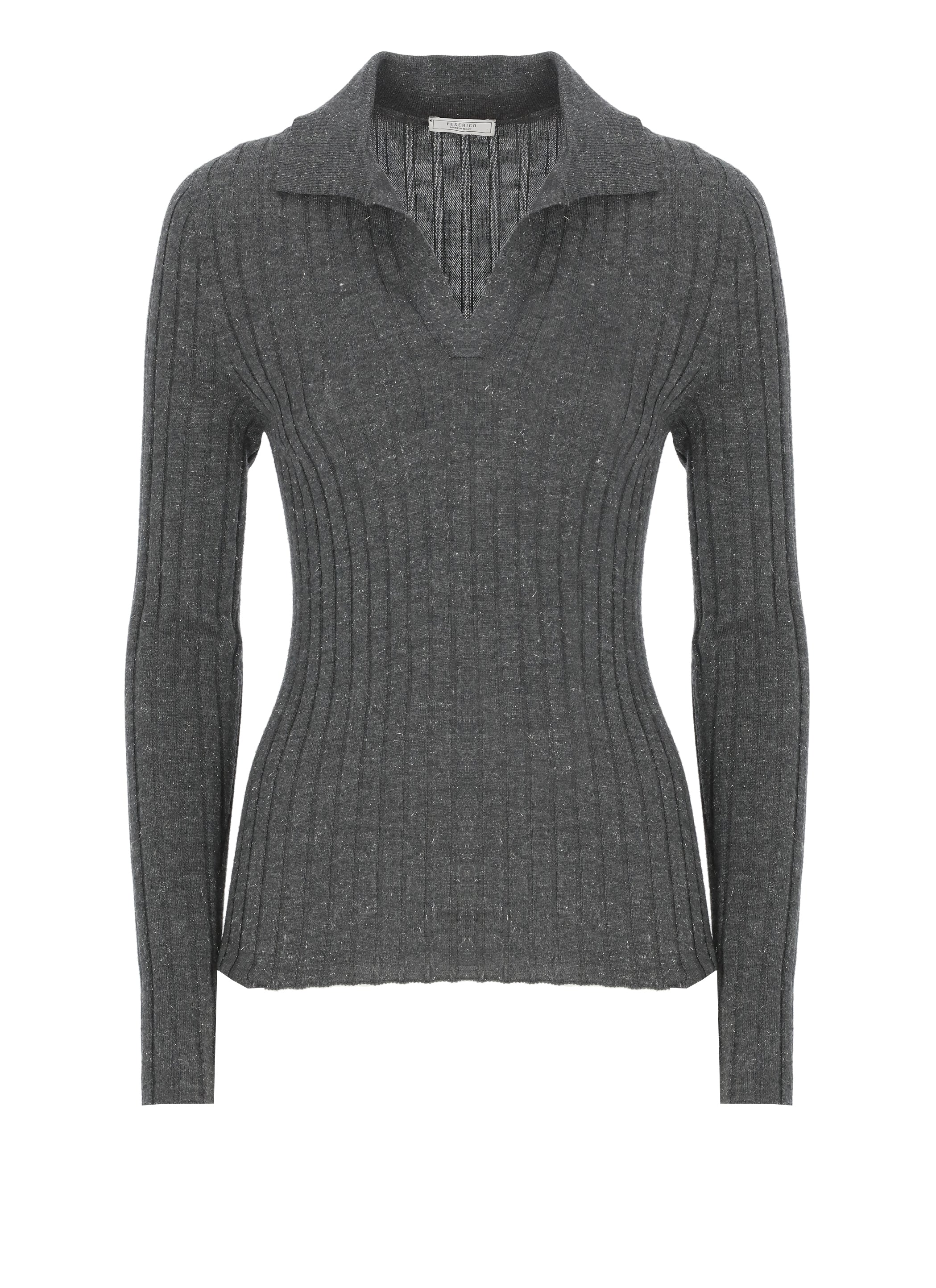 Peserico Sweaters Grey Virgin Wool Viscose Polyester