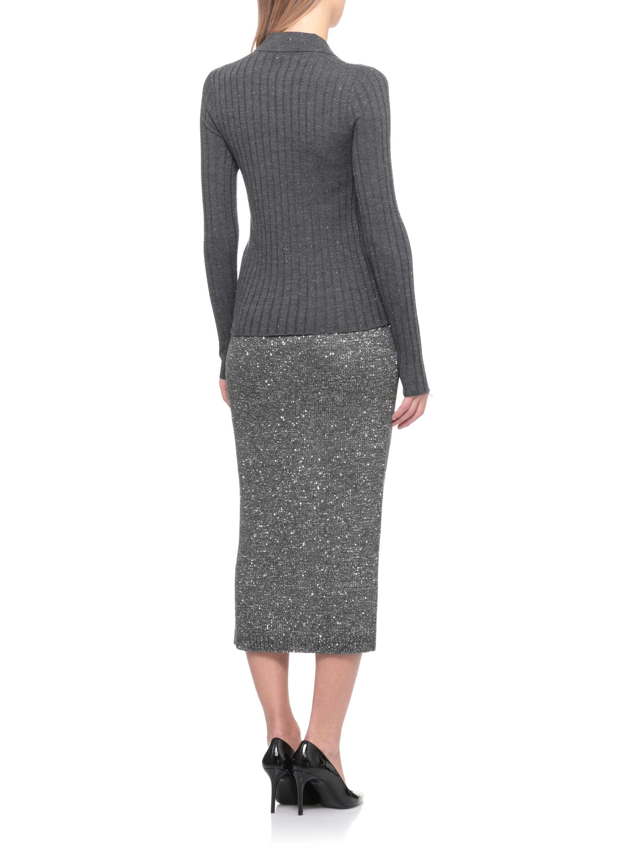 Peserico Sweaters Grey Virgin Wool Viscose Polyester