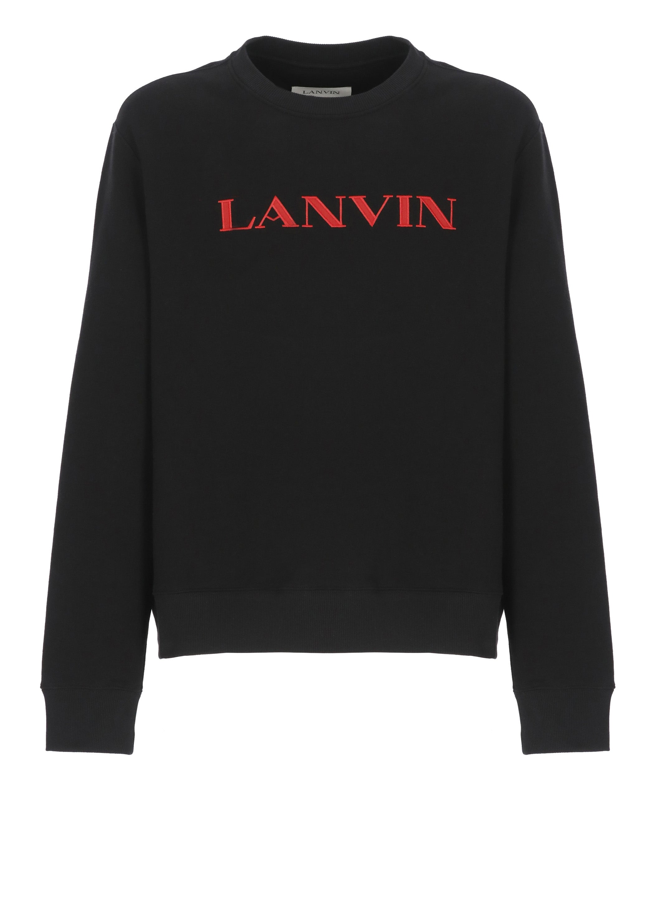 Lanvin Sweaters Black Cotton Accessories: Polyester