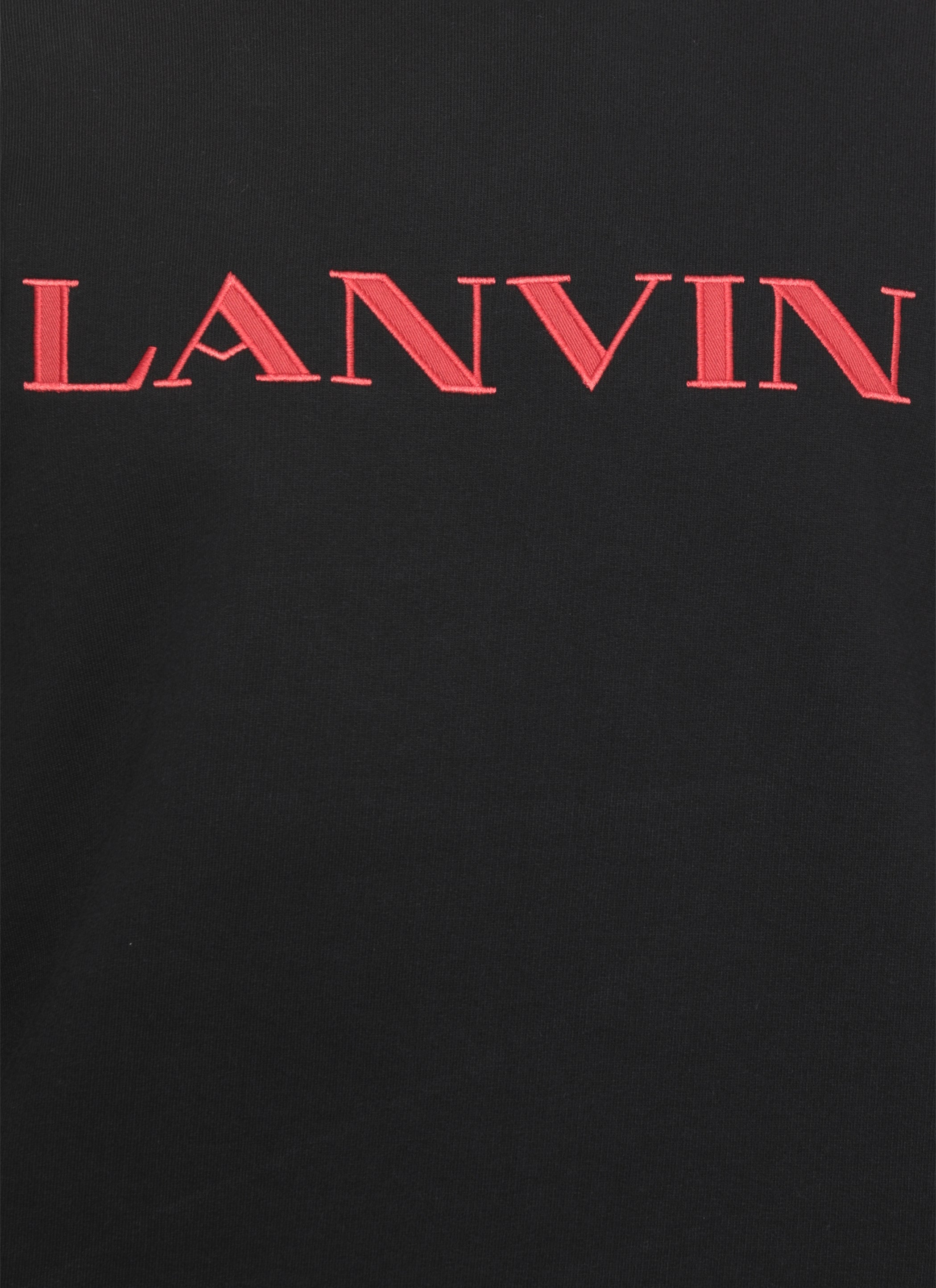 Lanvin Sweaters Black Cotton Accessories: Polyester
