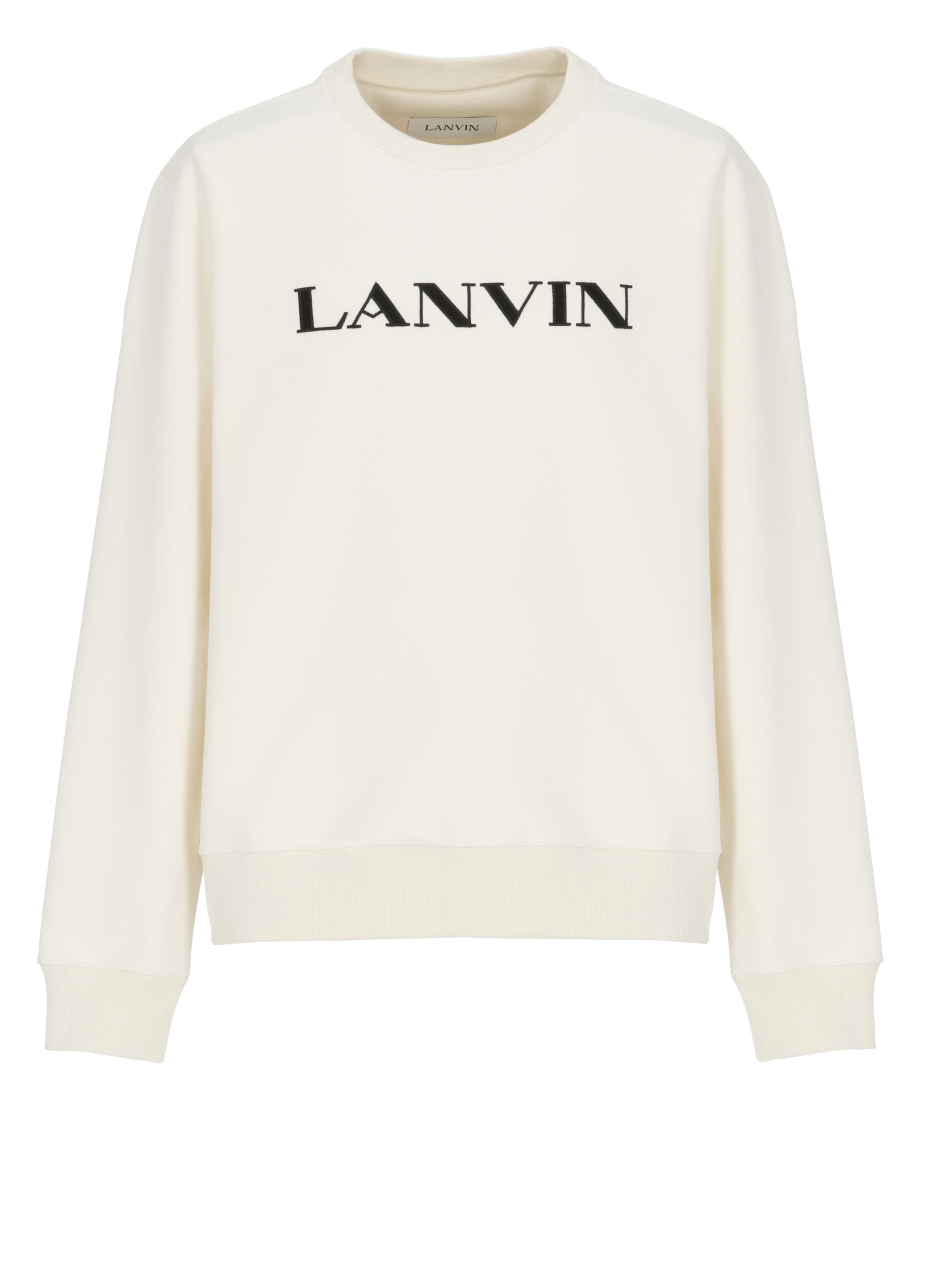 Lanvin Sweaters Ivory Cotton Accessories: Polyester