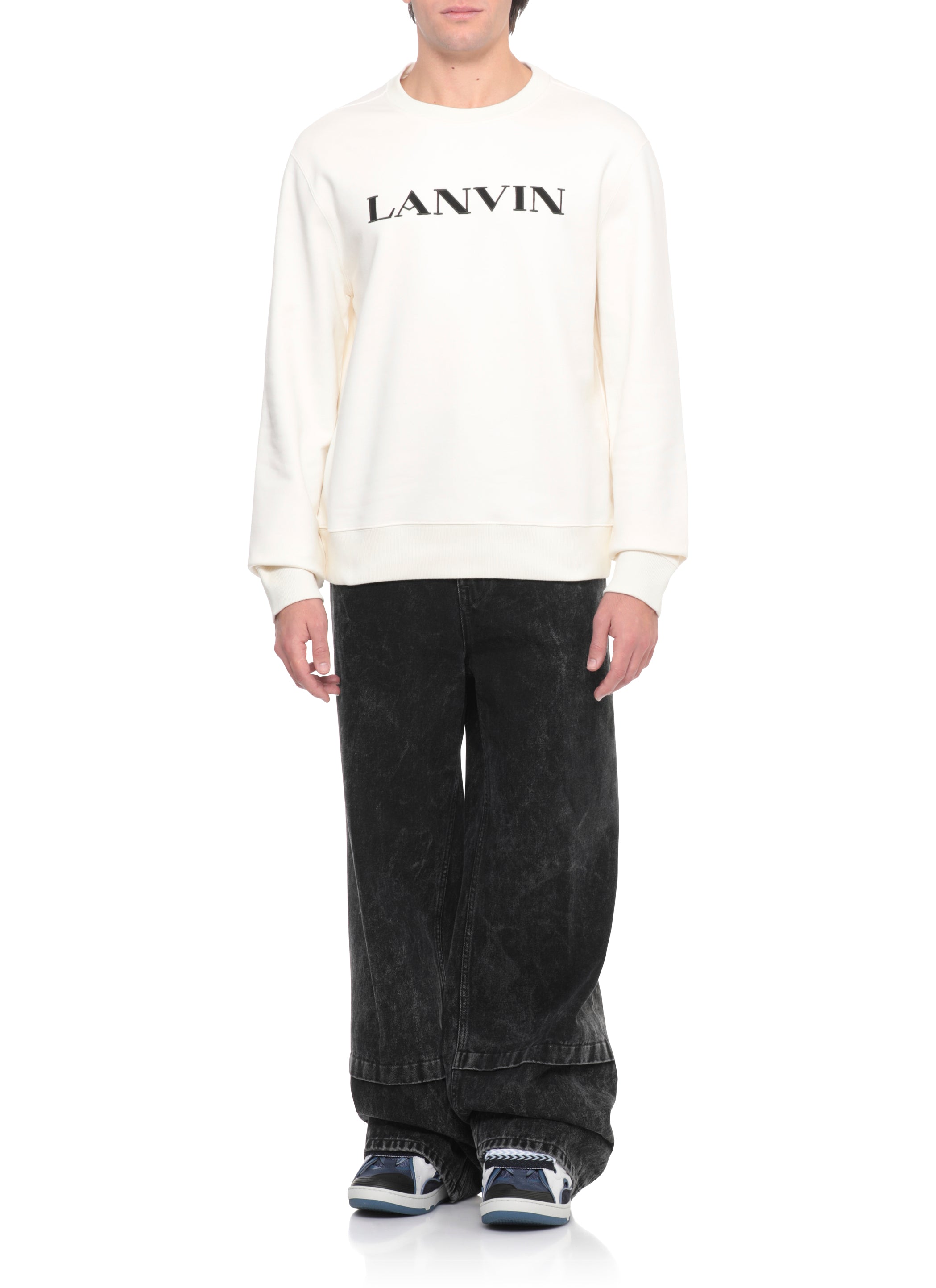 Lanvin Sweaters Ivory Cotton Accessories: Polyester