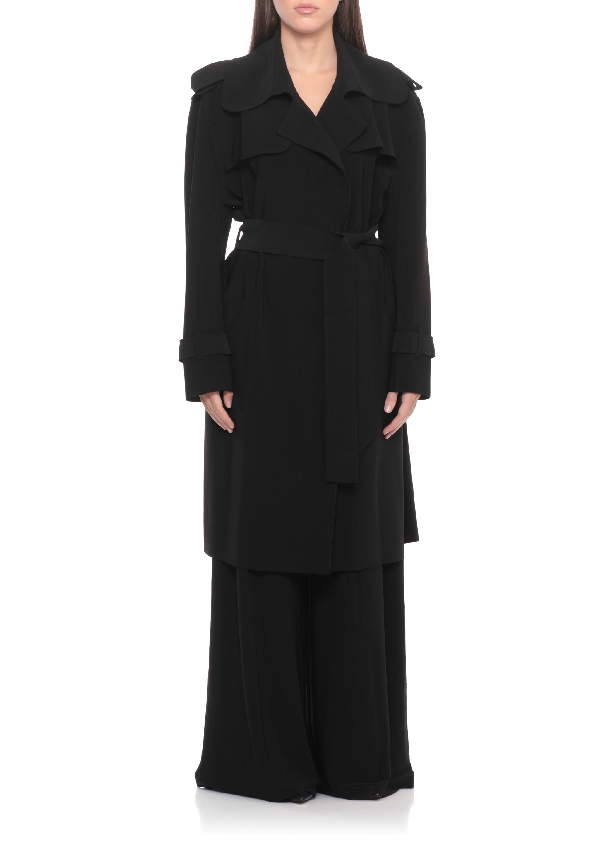 Norma Kamali Coats Black Polyester Spandex