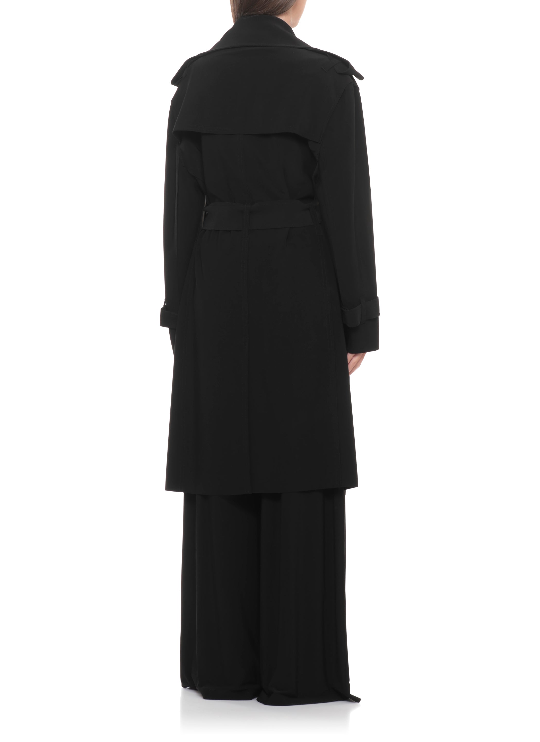Norma Kamali Coats Black Polyester Spandex