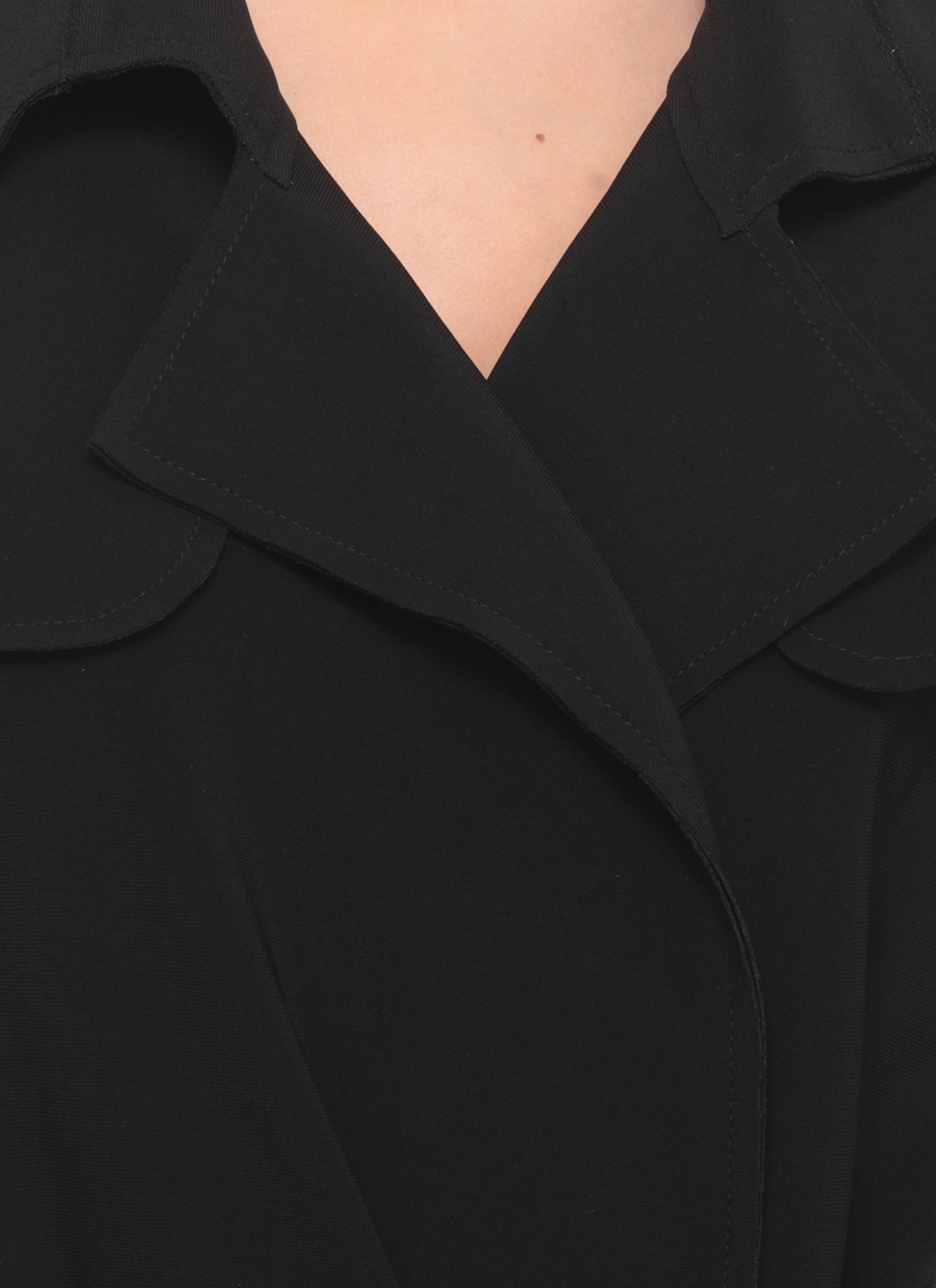 Norma Kamali Coats Black Polyester Spandex