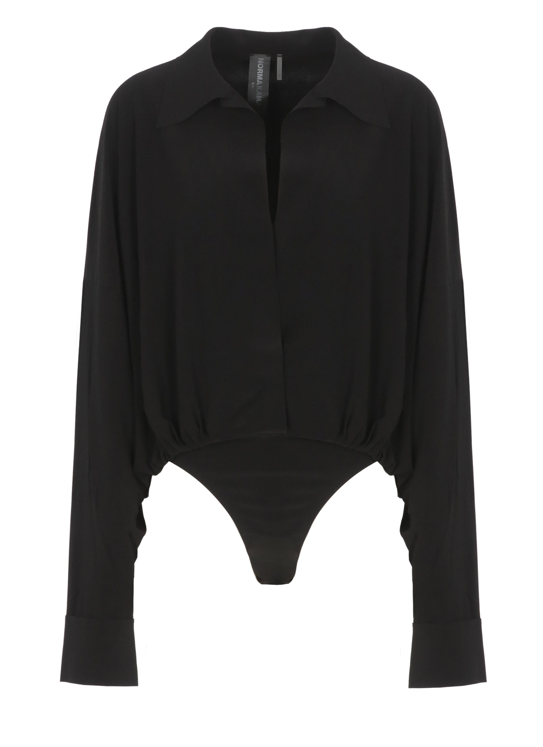 Norma Kamali Top Black Polyester Spandex