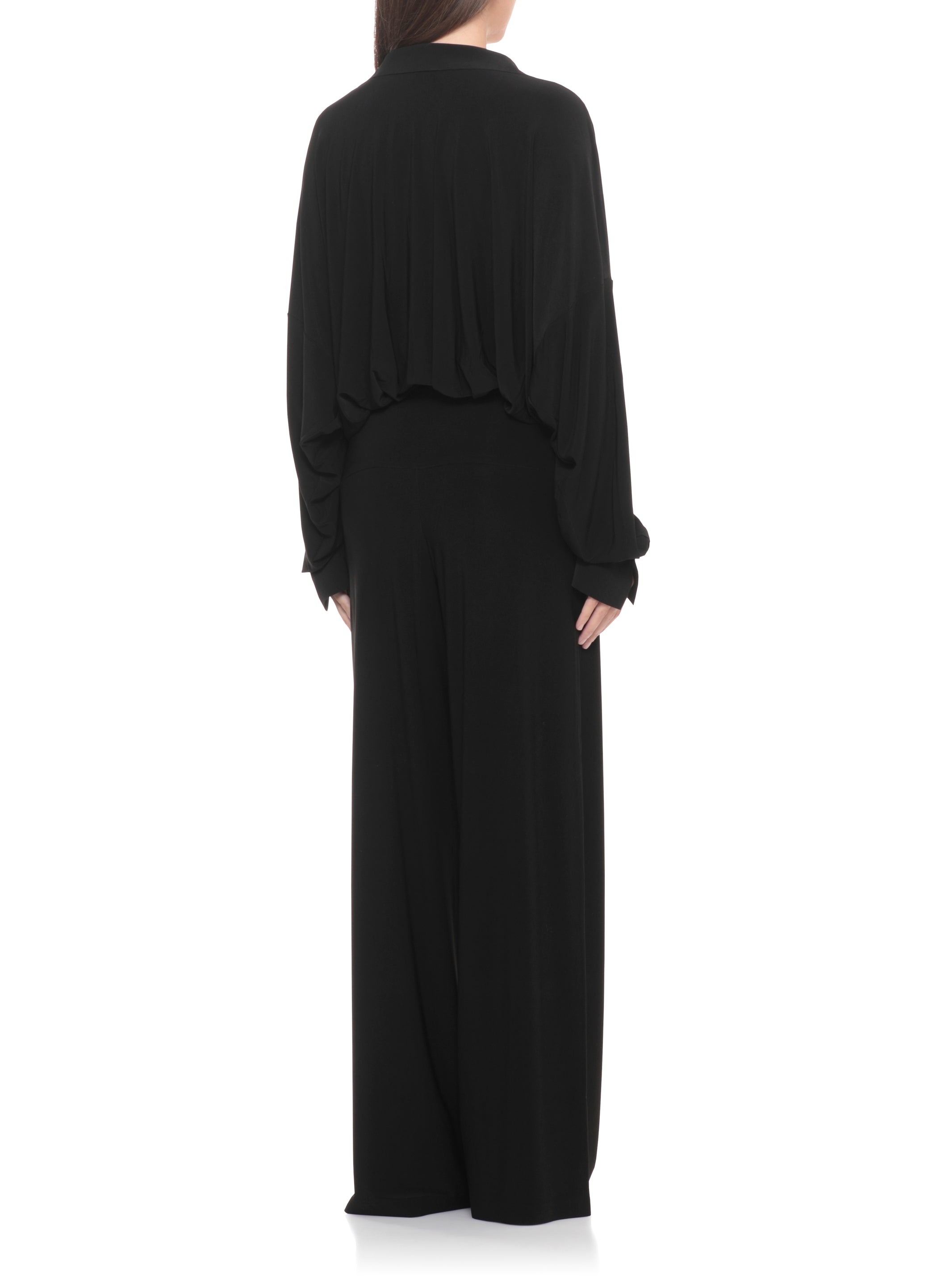 Norma Kamali Top Black Polyester Spandex